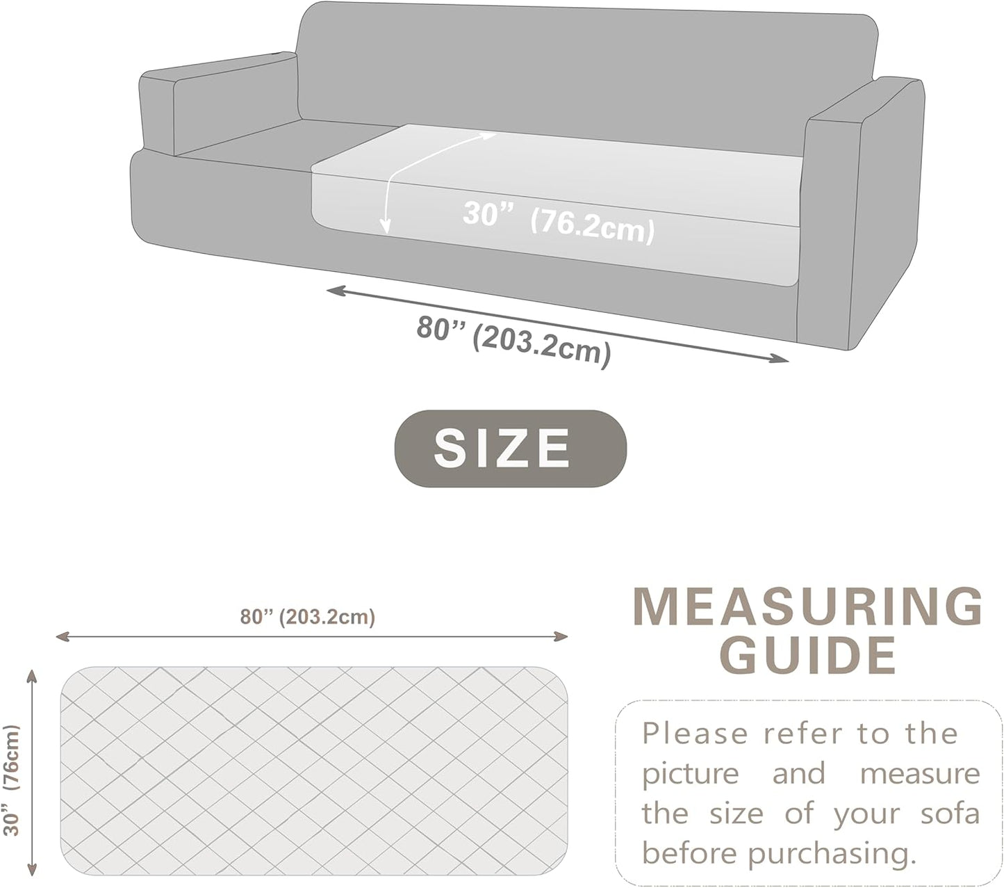 Dogs/Cats Bed Mats, Dog Pad Washable Removable Couch Cover with Anti-Slip Back, Plush Long Fur Mat, Perfect for Small, Medium and Large Dogs.(Magic Gray, 30"x80")