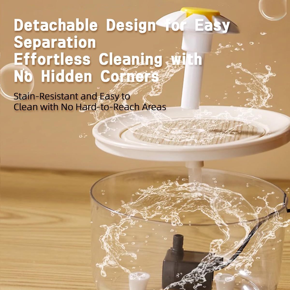 MANON ROSA Bird Bath for Parakeets - Small Bird Shower & Bathing Fountain with Filtered Circulating Water Pool Sink for Parrots Lovebirds Conures Finches Cockatiels - Easy-Clean Pet Accessorie (White)