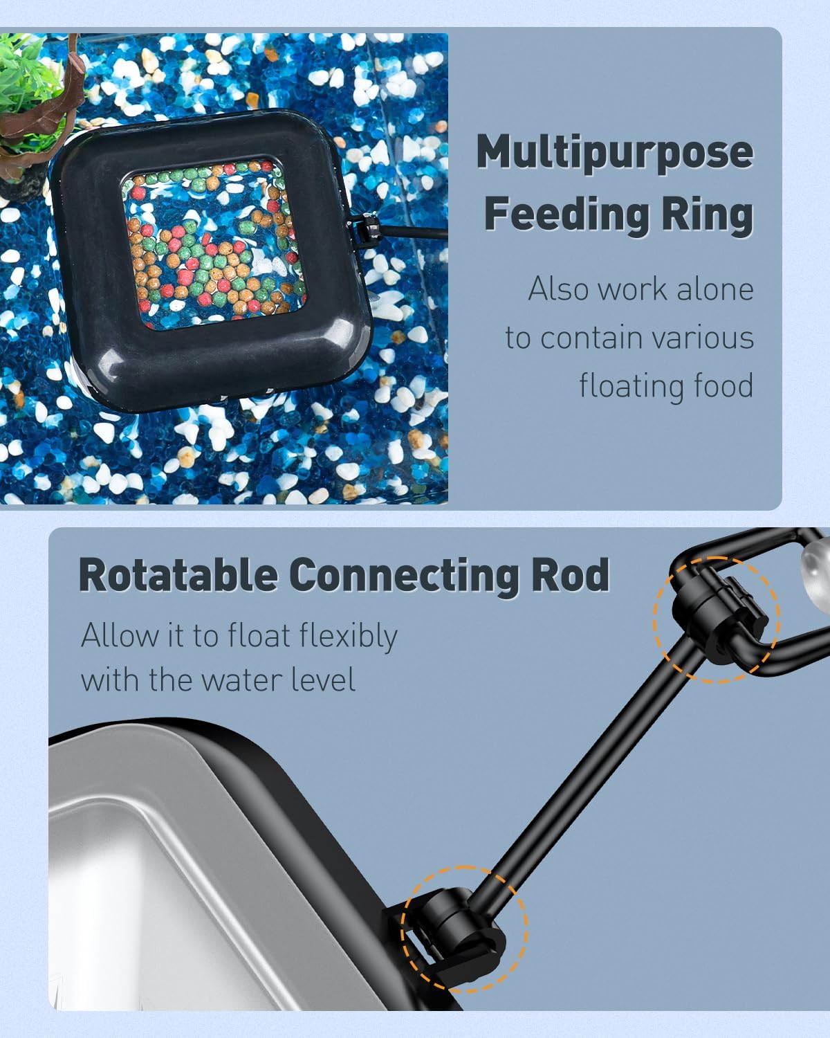 Pawfly Aquarium Bloodworm Feeder - Floating Red Worm Feeding Cup with Suction Cup, Multipurpose Fish Food Holder & Measuring Cup for Fish Tank