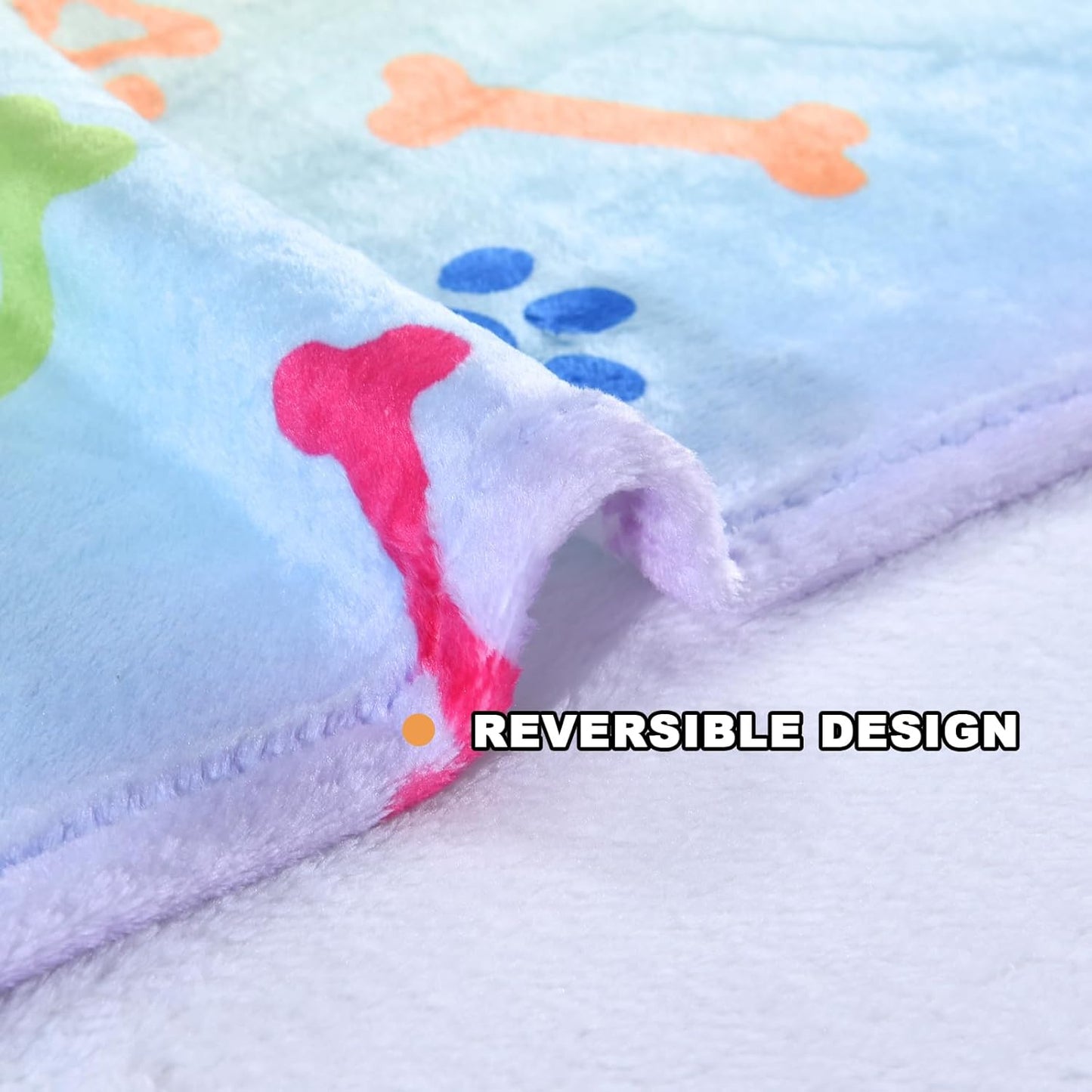 Dog Blanket,Super Soft Fluffy Premium Fleece Pet Puppy Blanket for Large Medium Dog Cat Mat Cover for Bed Couch,Cute Print, Colorful,(41 x 31 Inch)