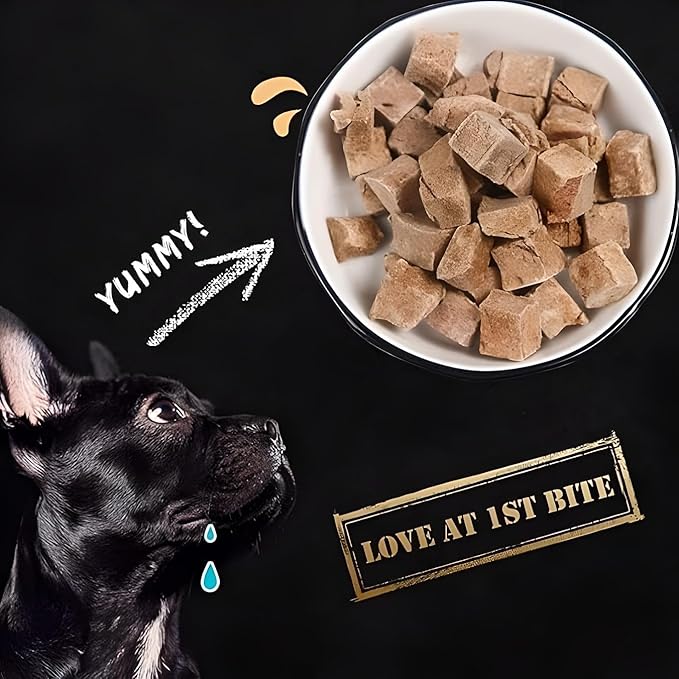 Organic Freeze Dried Dog & Cat Treats - Single Ingredient, Grain Free Food Toppers for Healthy Pets, No Fillers or Preservatives (1 Bag, Beef)
