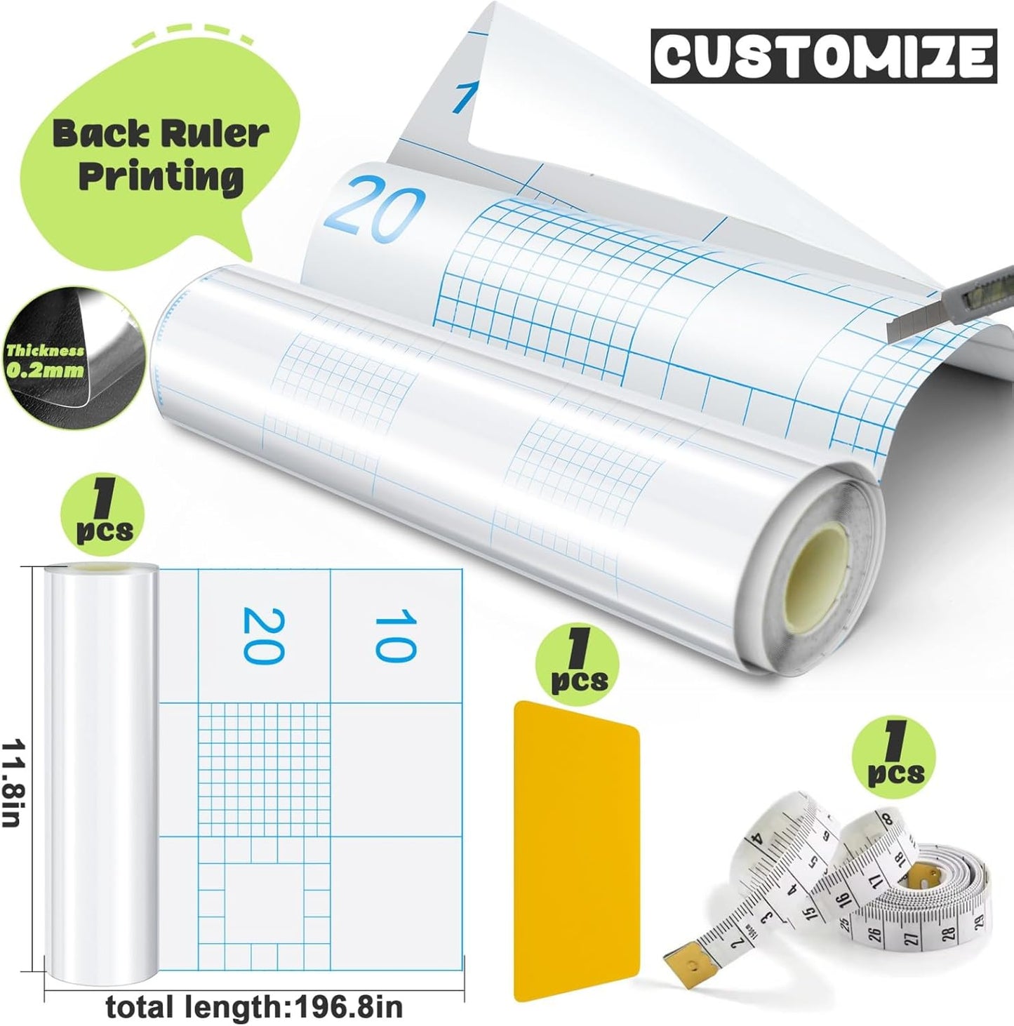 Cat Scratch Furniture Protector, 196.8" x 11.8" Couch Protector from Cat Claws, Thickened Transparent Self-Adhesive Furniture Protectors for Couch Protection from Cat Scratching