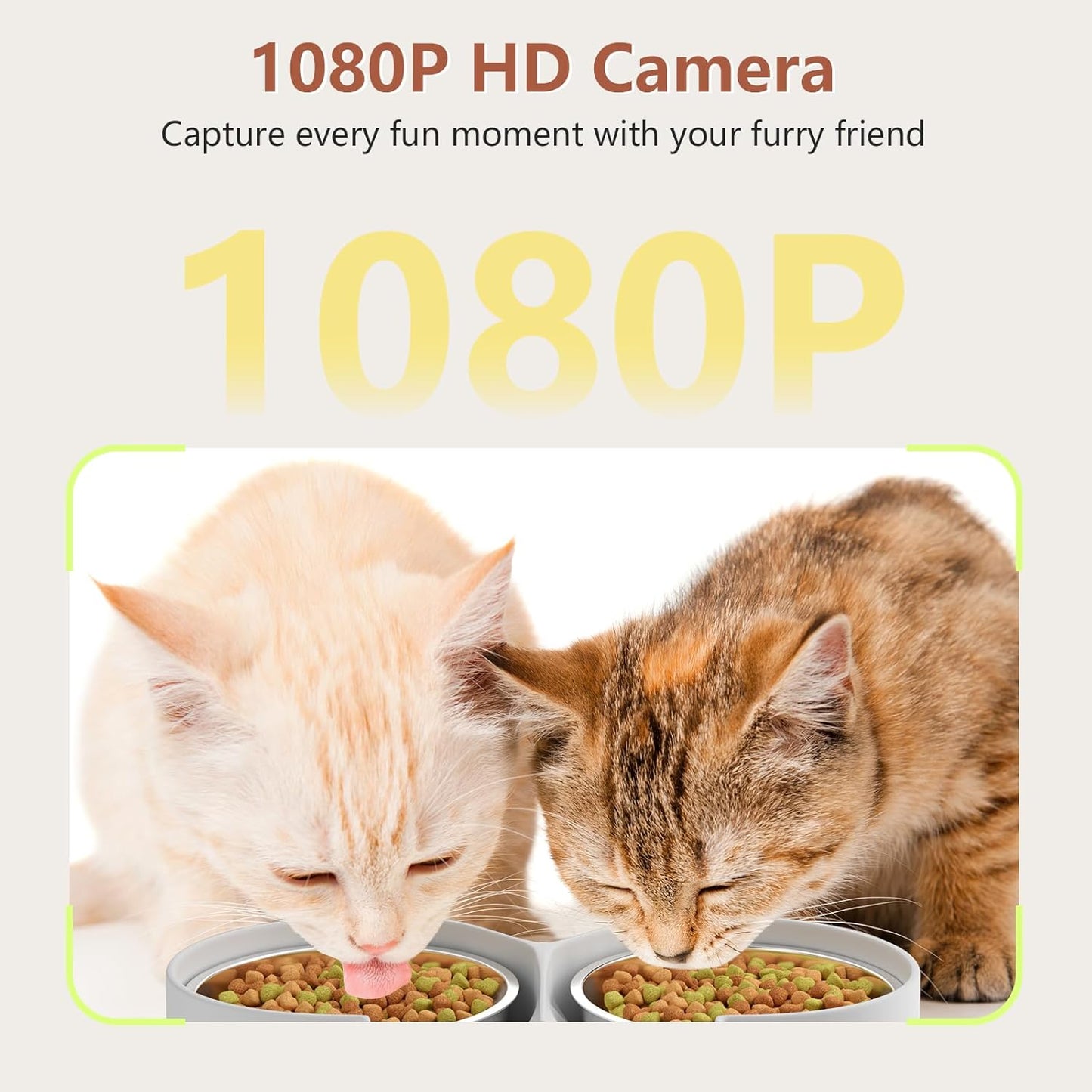 Cat Feeder with Camera, 5L Auto Dog Feeder with Dual Power Supply Pet Feeder for Easy Clean, Cat Food Dispenser for Multiple Pet Detachable (Camera)