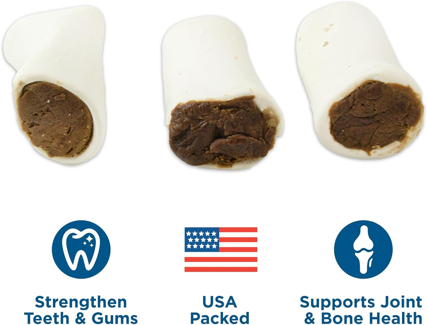 Best Bully Sticks 5-6 Inch Chicken and Apple Filled Shin Bones for Dogs - 5 Count (Pack of 1) - Easily Digestible, Long-Lasting, Refillable Treat