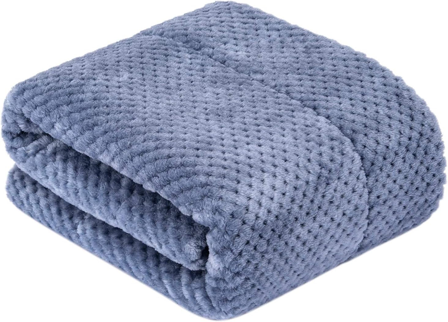 Fuzzy Dog Blanket or Cat Blanket or Pet Blanket, Warm and Soft, Plush Fleece Receiving Blankets for Dog Bed and Cat Bed, Couch, Sofa, Travel and Outdoor, Camping (Blanket (40" x 48"), DW-Smoked Blue)
