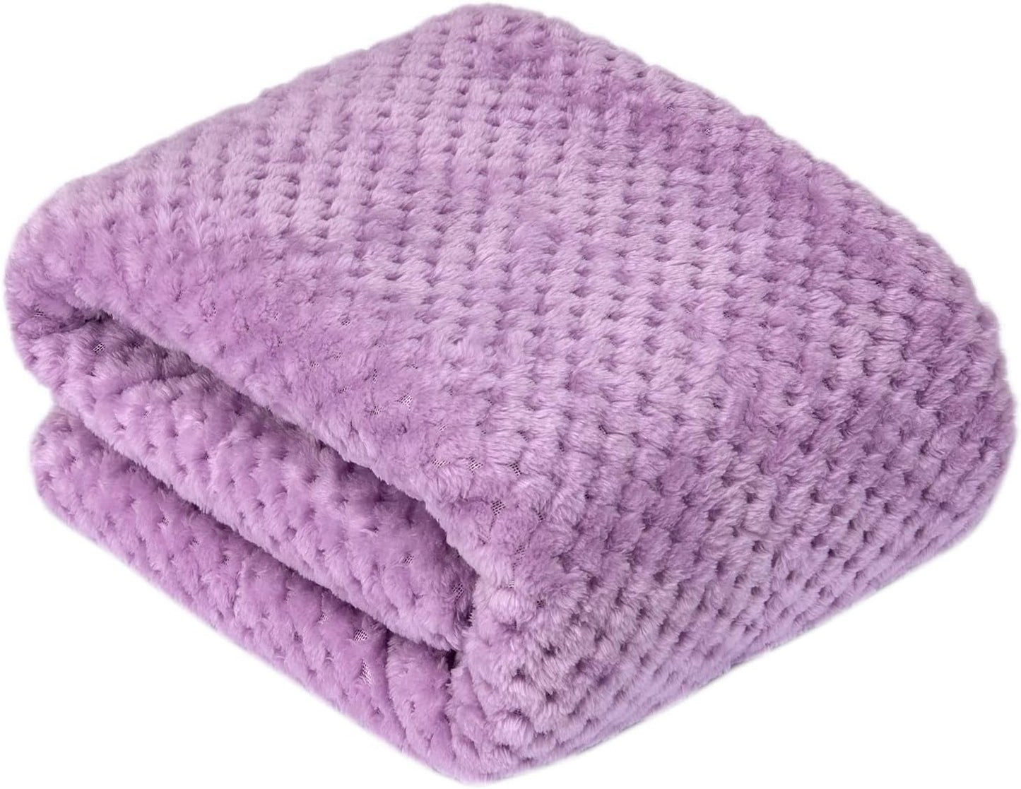 Fuzzy Pet Blanket, Warm and Soft Plush Fleece for Dog, Cat Bed, Couch, Sofa, Travel, Outdoor, Camping (32" x 40", DG-Lavender)