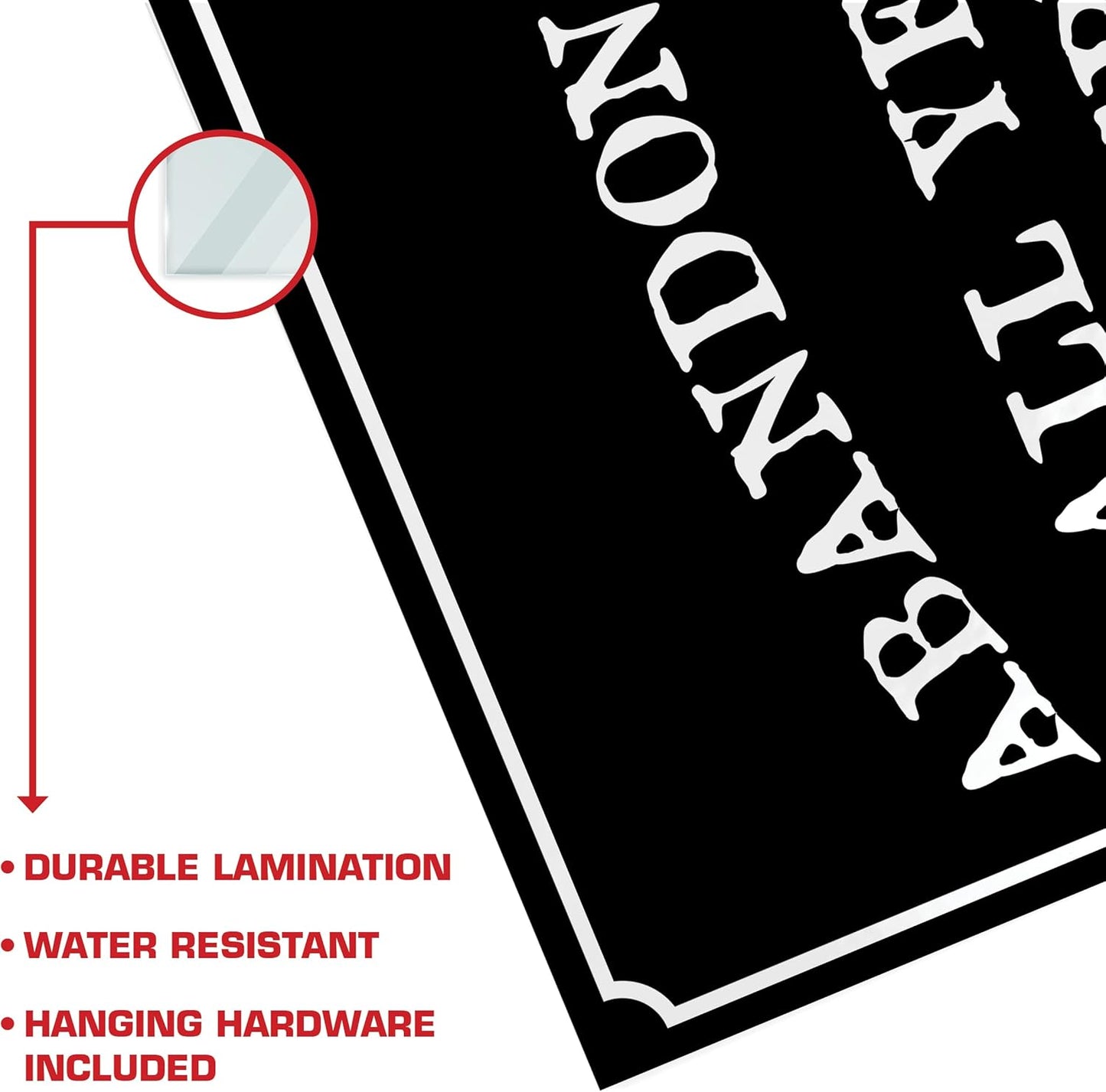 Abandon Hope All Ye Who Enter Here - Humorous Laminated Sign - 8.5" x 11" - Vintage Halloween Decor, Home Office & Man Cave Décor - ENVISIONED Signage