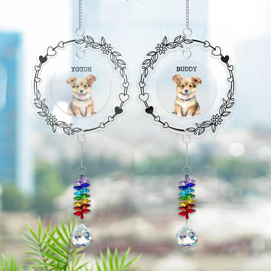 Personalized Dog Photo Ornament Custom Pet Picture - Birthday, Christmas, Back to School Gift for Dog Lovers from Family - Cute Pet Breed Keepsake Suncatcher Decoration 2025