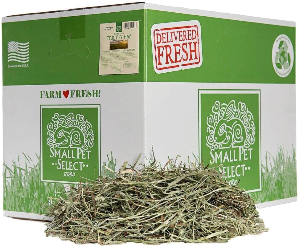 Small Pet Select 2nd Cutting Perfect Blend Timothy Hay Pet Food for Rabbits, Guinea Pigs, Chinchillas and Other Small Animals, Premium Natural Hay Grown in The US, 20 LB