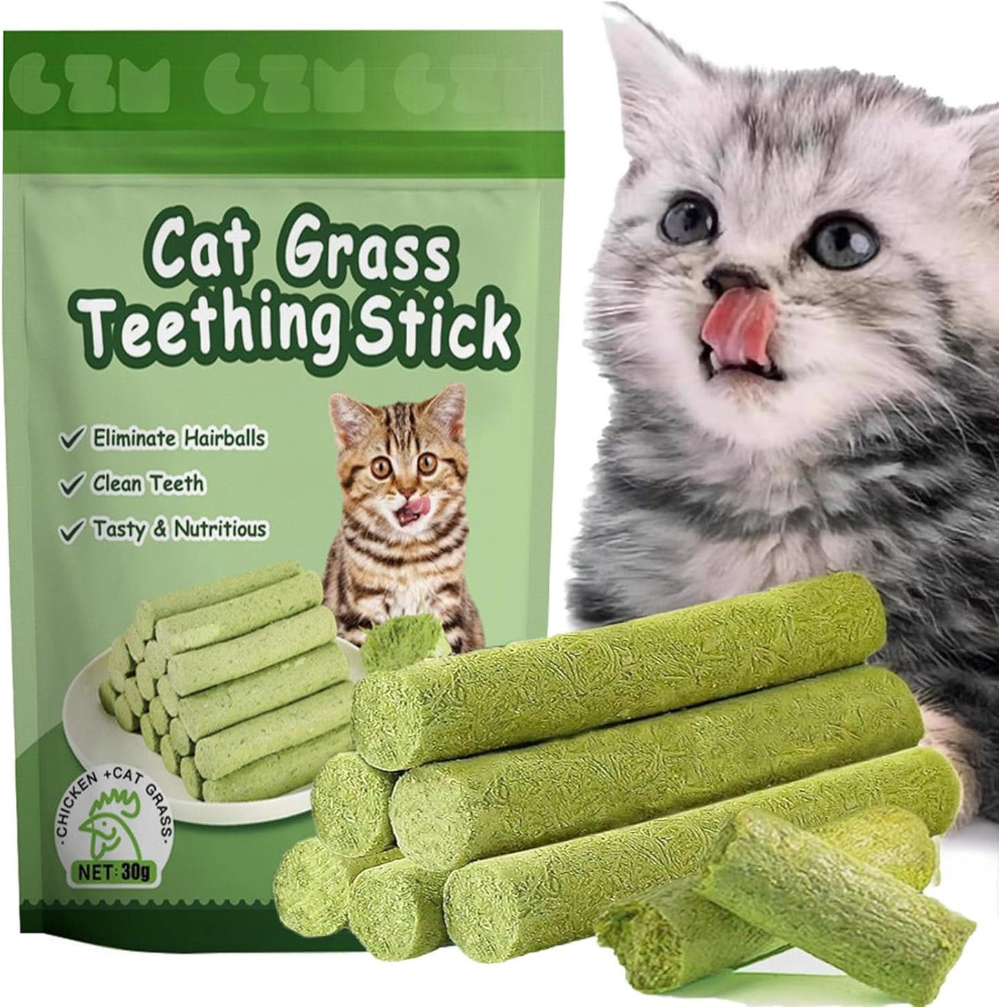 6Pack Cat Toys Cats Grass Treat Catnip Toy with Silvervine for Indoor Kitten Toys Wood Kitty Chew Rope Grass Sticks for Teeth Cleaning Kitten Snack for Catnip Dental Care Self Play