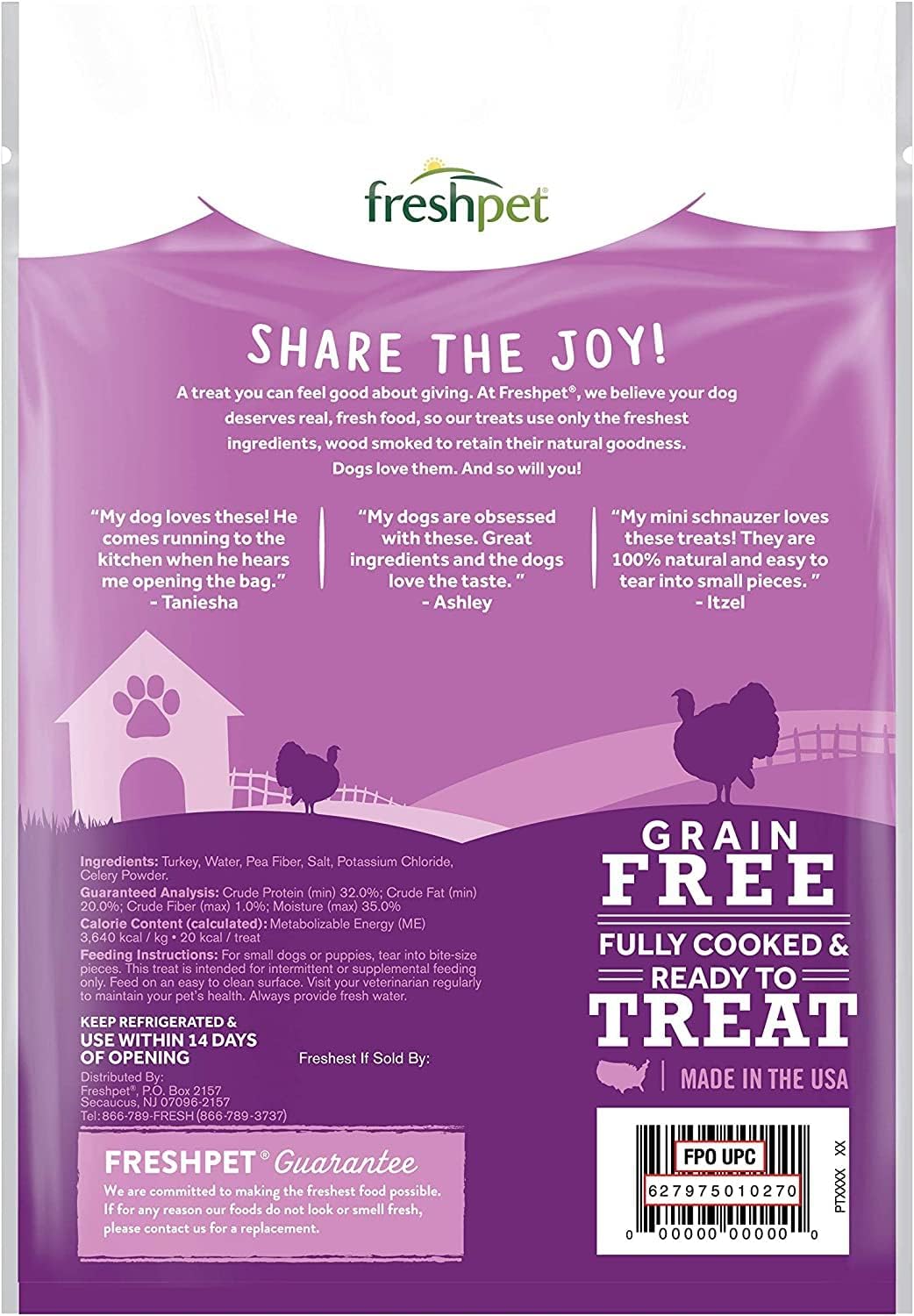 Dogjoy Treats for Dogs; Turkey Bacon Flavor 2pck