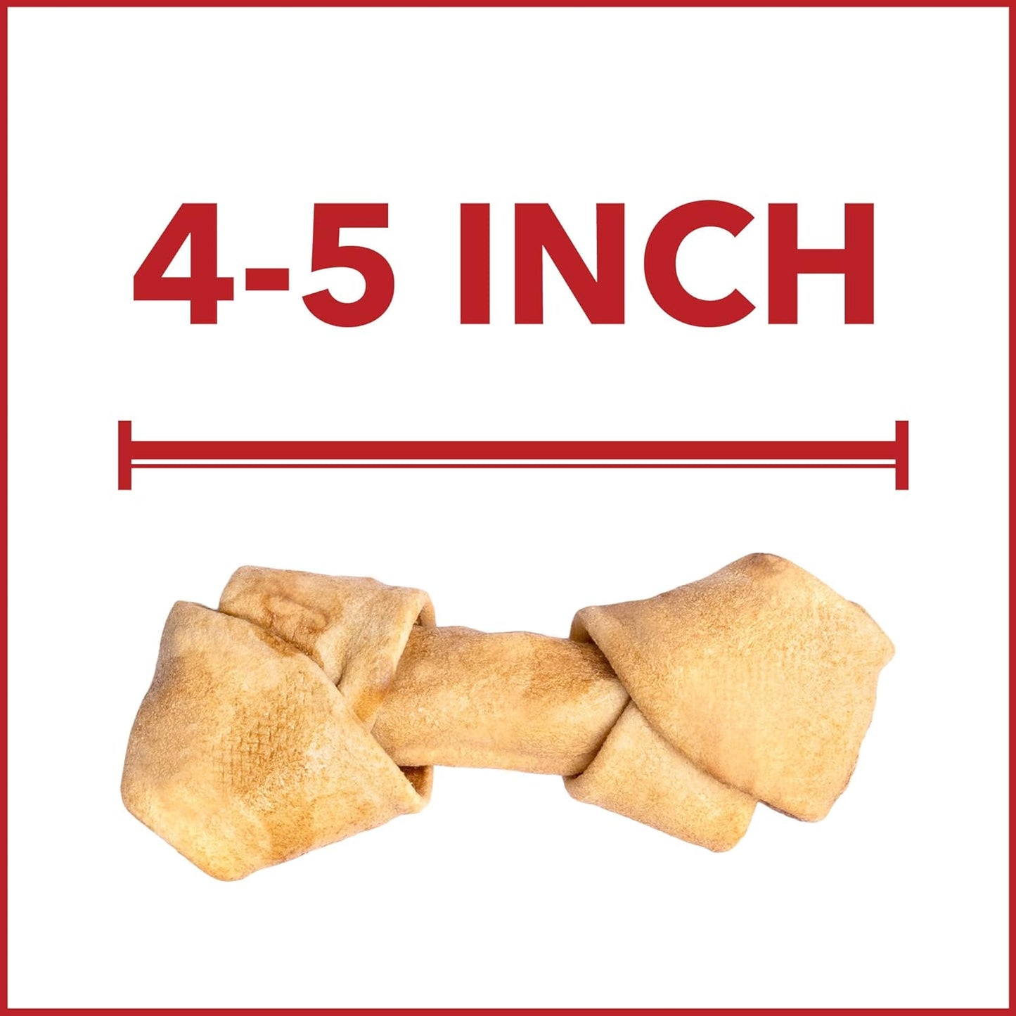 Pet Factory American Beefhide 4-5" Knotted Bones Dog Chew Treats - Chicken Flavor, 8 Count/1 Pack