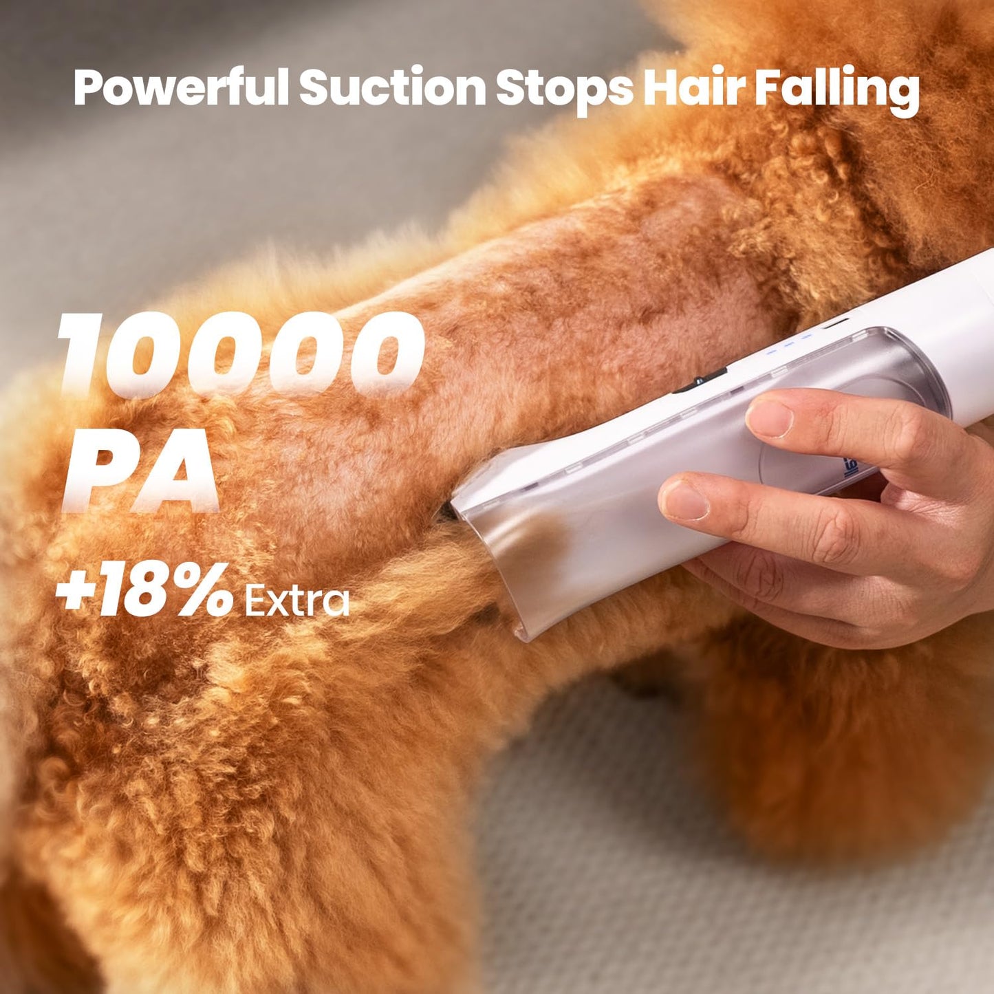 oneisall Cordless Dog Grooming Vacuum Kit, Dog Grooming Kit with 5100mAh & 4-in-1 Pet Tools, 3L Dust Cup, Low Noise for Shedding & Grooming and Suitable for Home/Car Cleaning