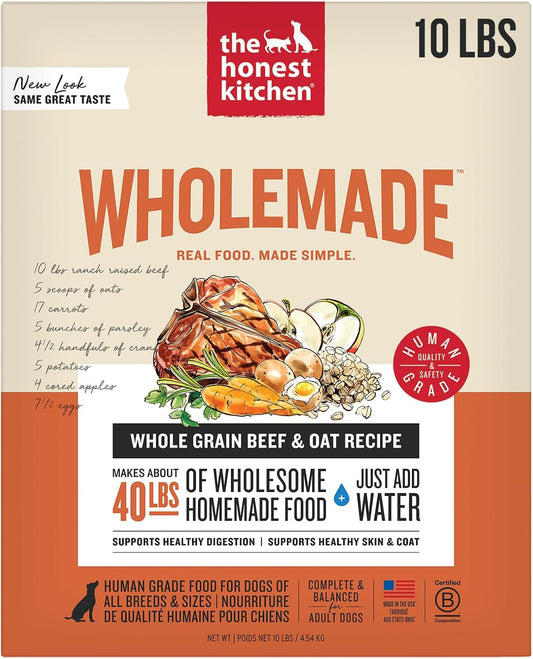 The Honest Kitchen Wholemade™ Whole Grain Beef & Oat Dog Food, 10 lb Box