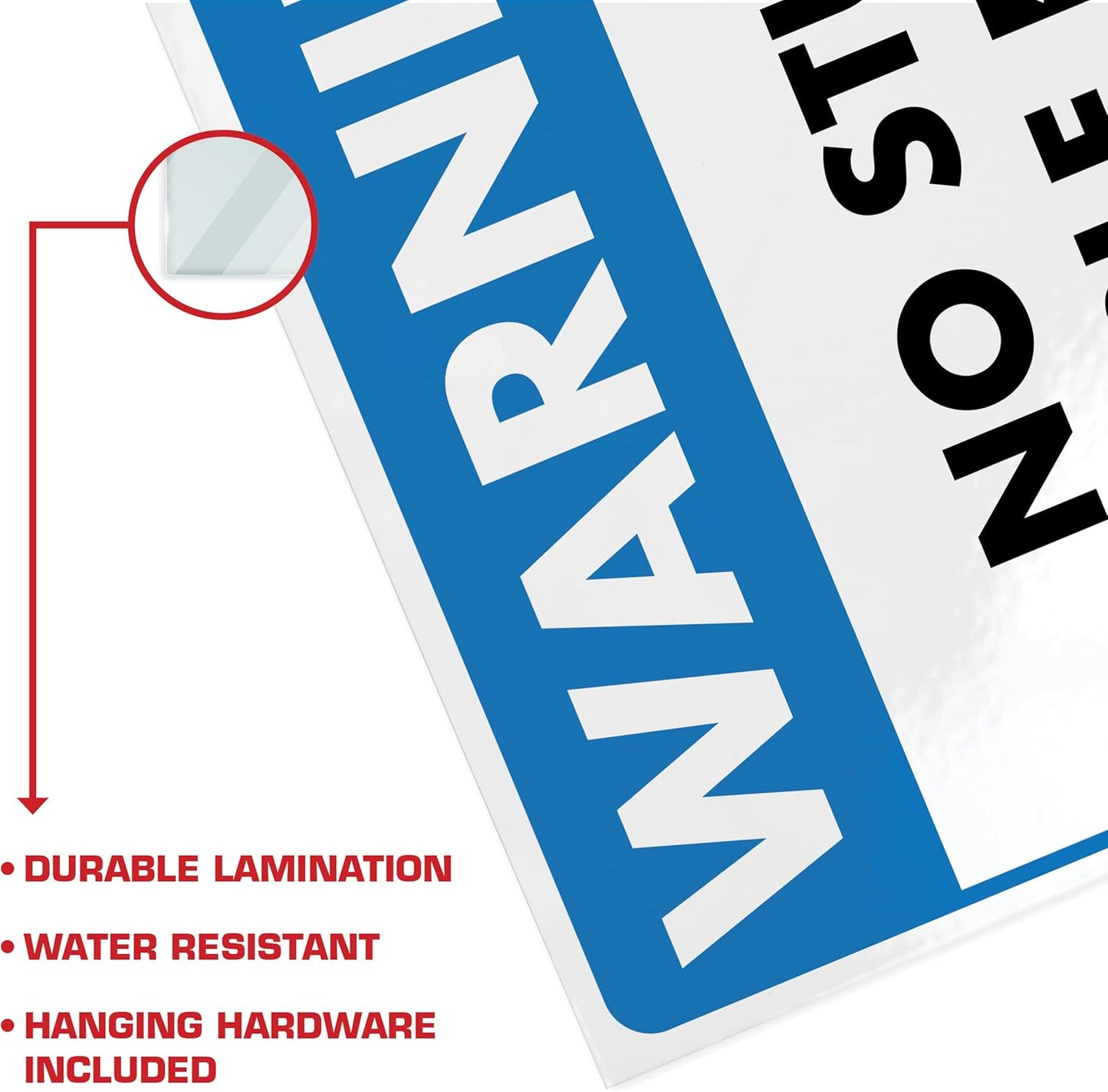 Warning, No Stupid People Beyond This Point - Humorous Laminated Sign - 8.5" x 11" - Funny Garage Sign, Office Wall Decor, Mechanic Gift, Street Sign for Bedroom - ENVISIONED Signage