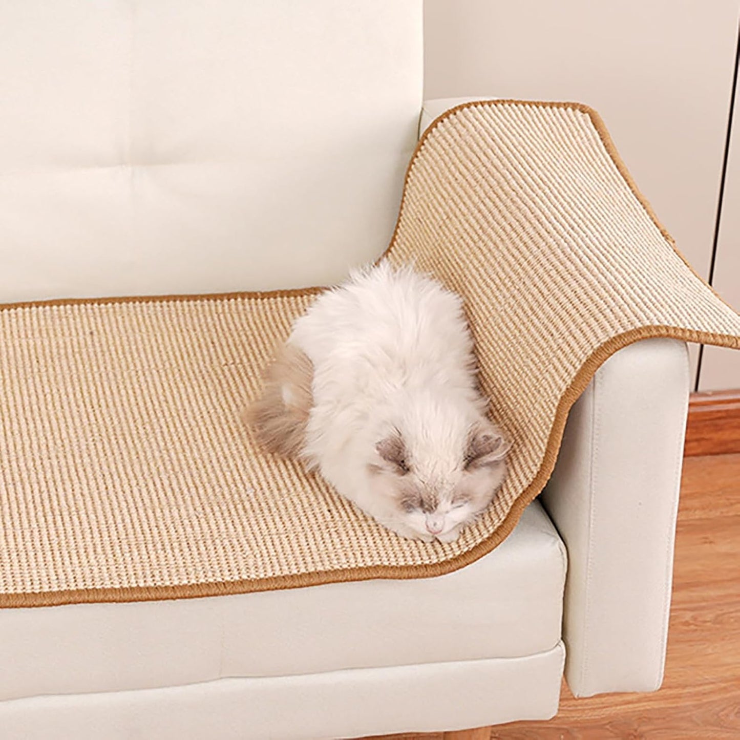 Large Cat Scratch Mat [32 X 20 Inch] Natural Sisal Cat Scratching Mats for Indoor Cats, Durable Cat Scratcher Rug Sisal Pad for Cats Bed, Floor, Couch, Carpets