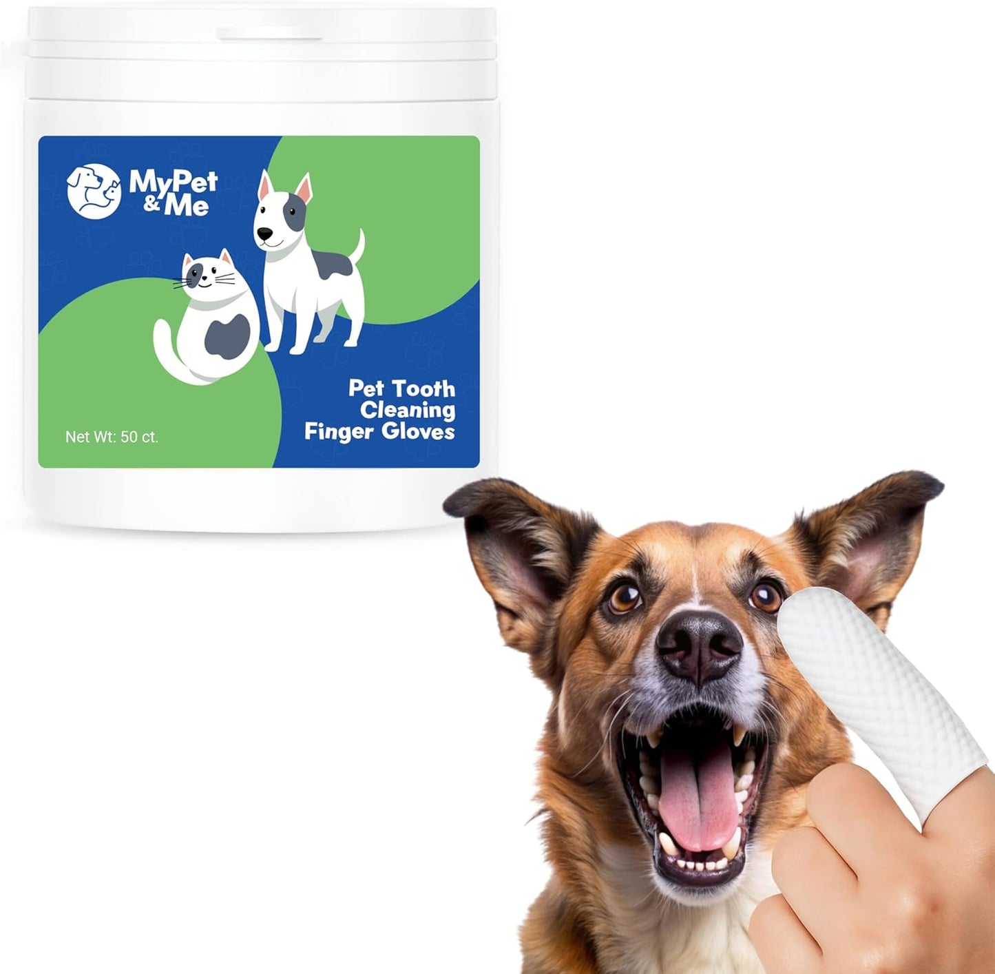 Disposable Finger Toothbrush – 50 Ct | Gentle Dental Wipes for Dogs & Cats | Easy, No-Rinse Oral Cleaning Gloves | Hassle-Free Pet Teeth Cleaning Solution