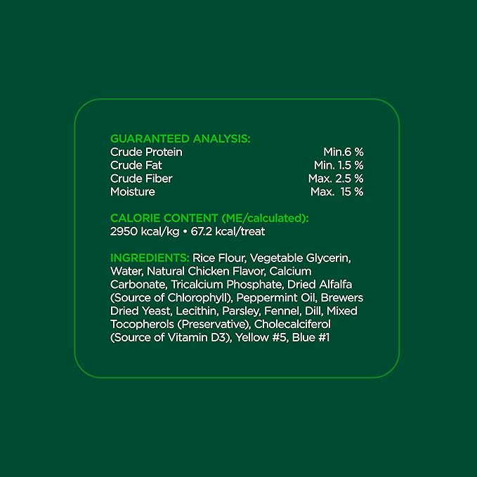 Minties Dental Chews for Dogs, 60 Count, Vet-Recommended Mint-Flavored Treats for Medium Dogs 25-50 lbs, Bones Clean Teeth, Fight Bad Breath, and Removes Plaque and Tartar