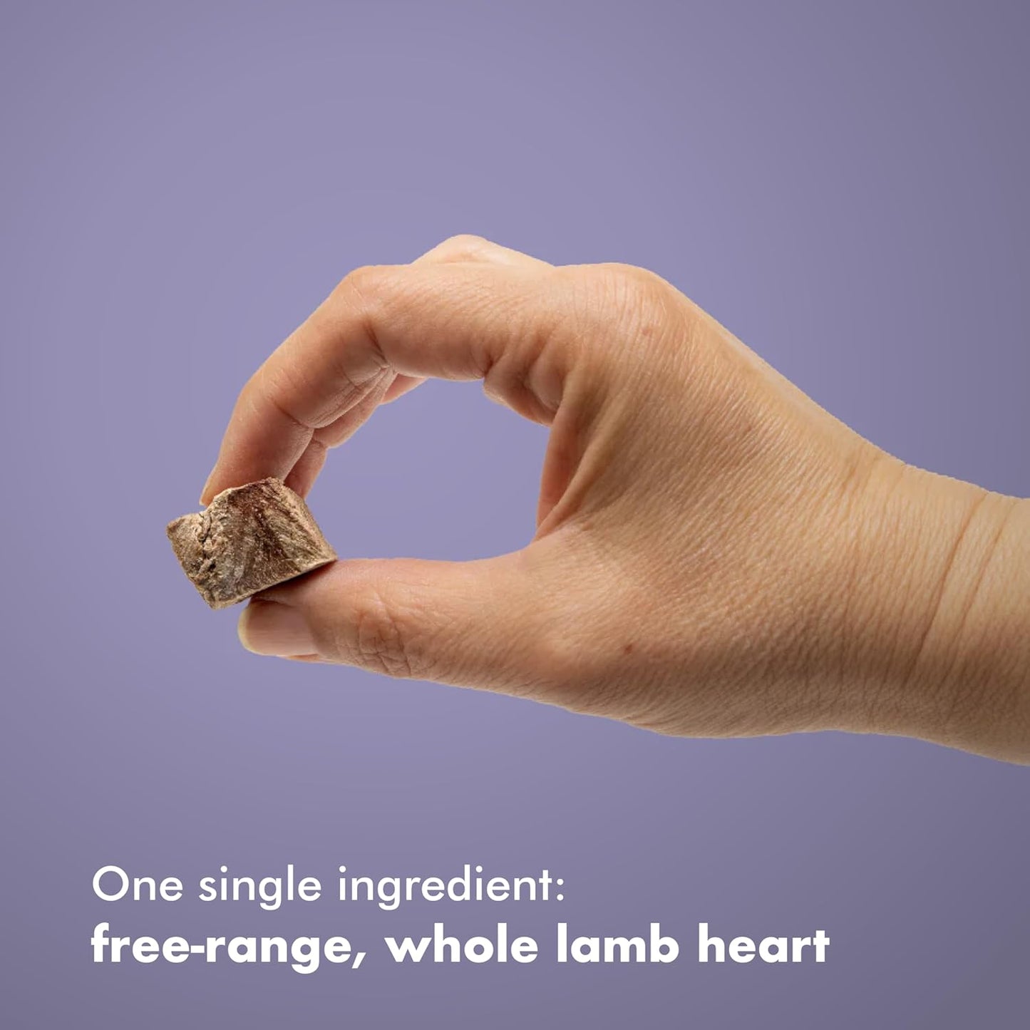 King Lou Pets - Lamb Hearts for Dogs and Cats - USA-Made Freeze Dried Lamb Dog Treats - Taurine, Zinc, and Iron - 1lb Prior to Freeze-Drying