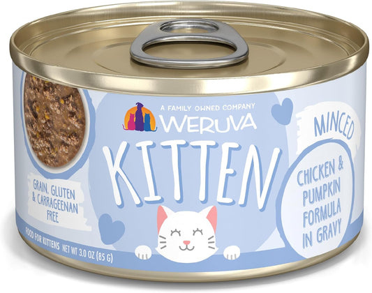 Weruva Kitten, Chicken & Pumpkin Formula in Gravy, 3oz Can (Pack of 12)