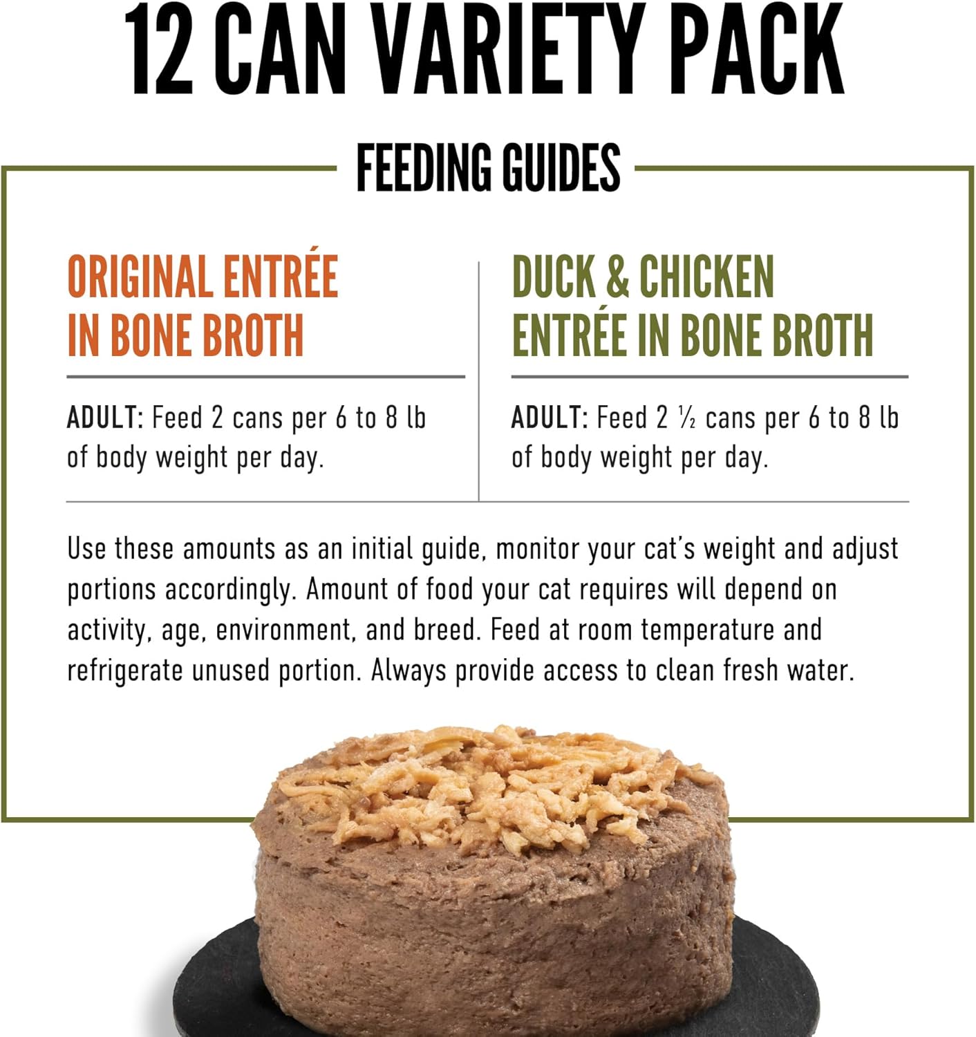 ORIJEN Premium Pate Wet Cat Food Variety Pack: Original + Duck & Chicken Recipes 3oz Cans (12 Count, 6 of Each)