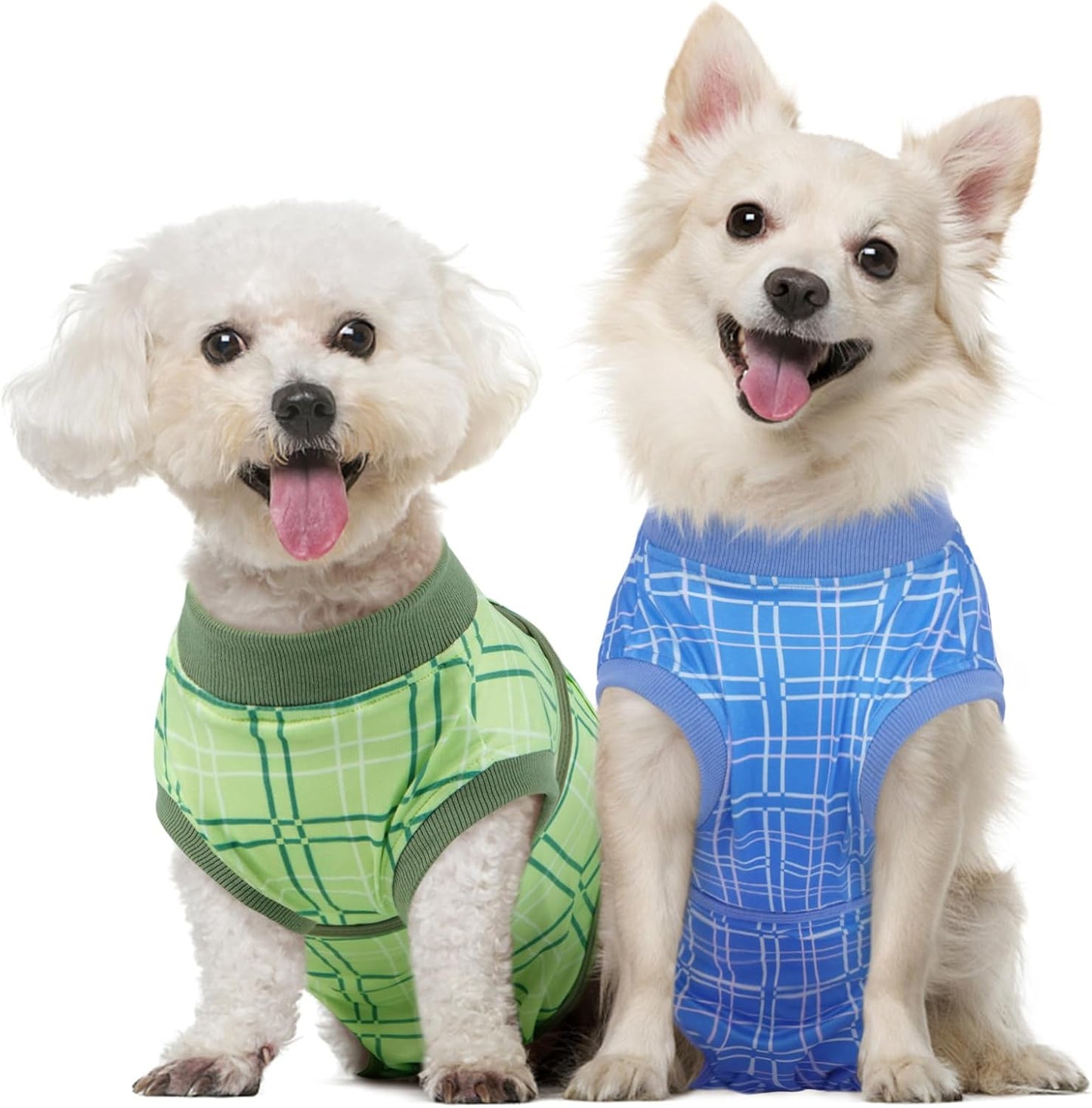 Kuoser Dog Recovery Suit for Female Male Dogs, Post-Surgery Bodysuit for Spay Neuter, Dog Onesie After Surgery, Anti-Licking Pet Surgical Recovery Suit, Blue XL