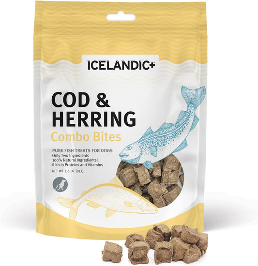 Icelandic+ Cod & Herring Combo Bites Dog Treat 3.0-oz Bag