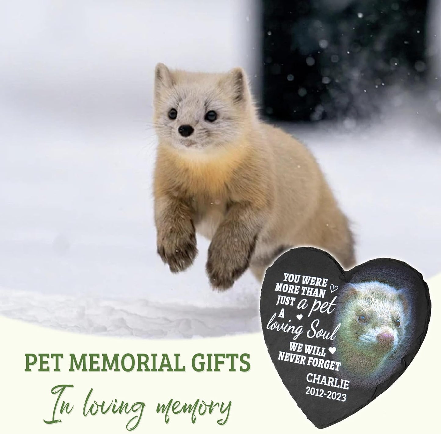 ODB Gifts for Loss of Ferret, Ferret Memorial Stone, Ferret Memorial Gifts, Ferret Loss Gifts, Ferret Head Stones, Cemetery Decorations for Grave, Ferret Grave Marker, Gifts for Ferret Lovers