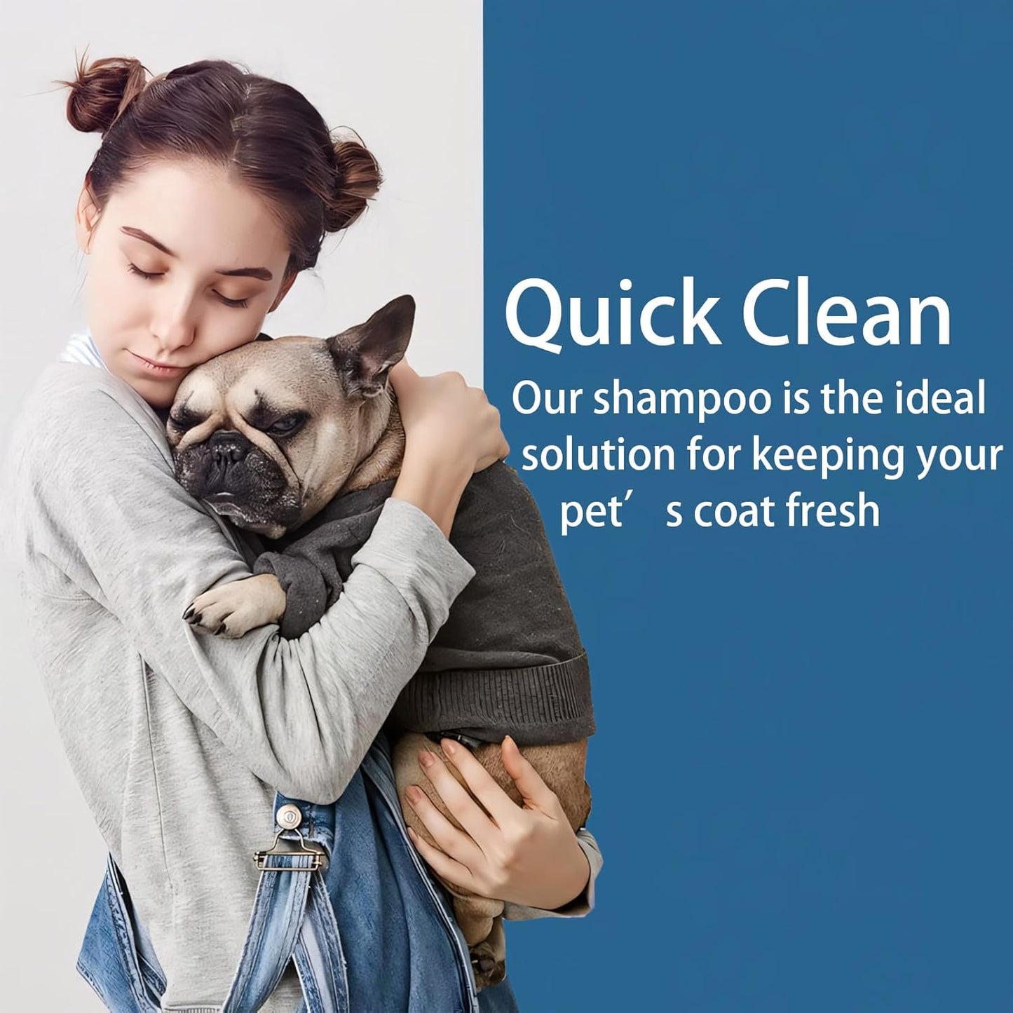 Pet Steam Brush Spray Refill for Dogs & Cats – Concentrated Waterless Shampoo, 3-in-1 Grooming Spray Comb Mist, 1*Shampoo(Steam Brush not Included)