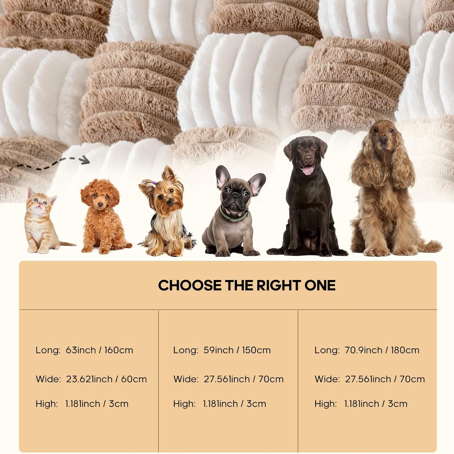 Couch Cover for Dogs Washable, Soft Flannel Dog Couch Cover, Non Slip Pet Couch Covers for Sofa, Couch Protector for Dogs Large Medium Small Size (Brown, 27.56 x 59 inch)