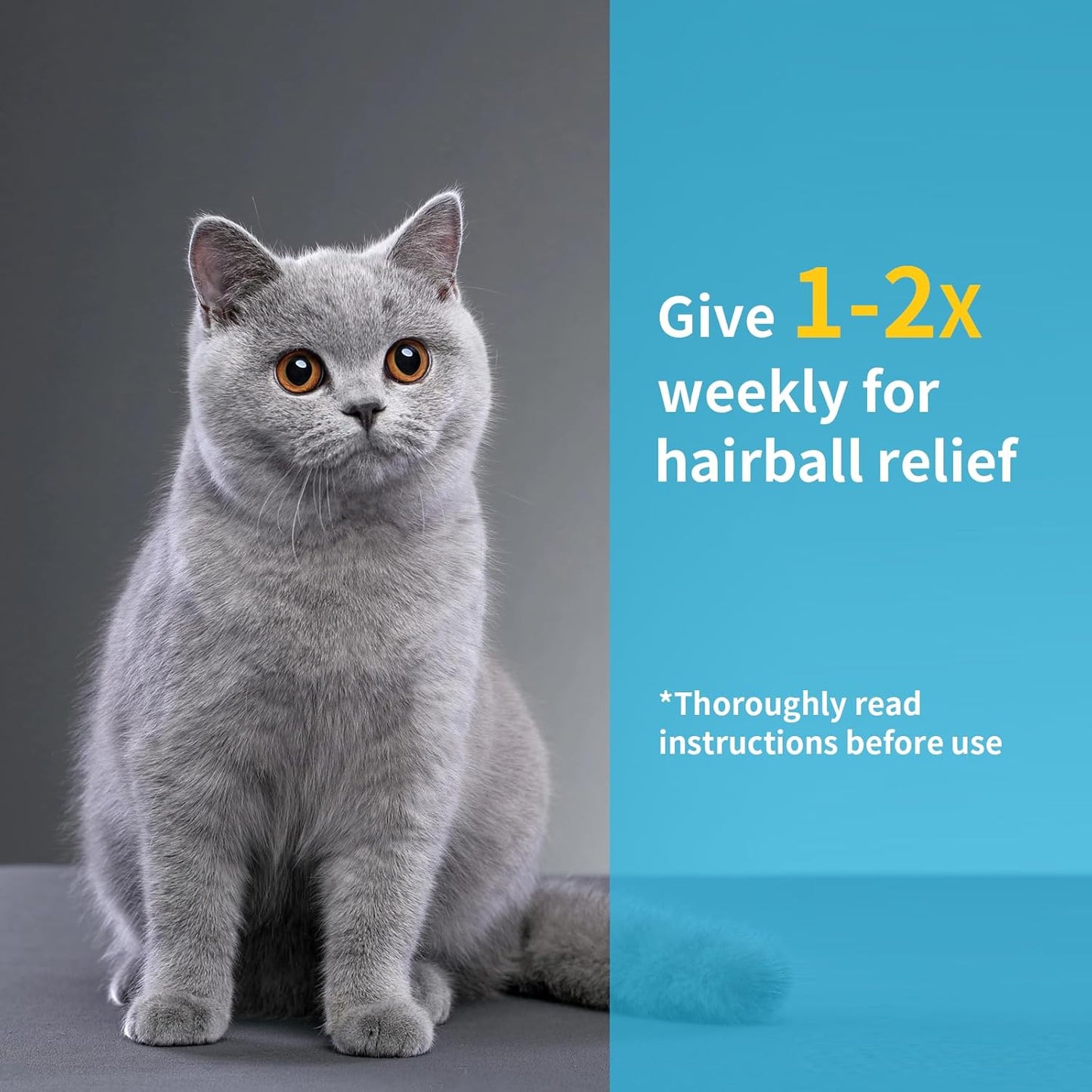 Cat Hairball Remedy, Hairball Remedy Gel for Cats and Kittens Pet, Care Cat Hairball Supplement-Hairball Treatment for Cats Furball Control Relief Remedy & Digestive Support Hair Ball Relief for Cats