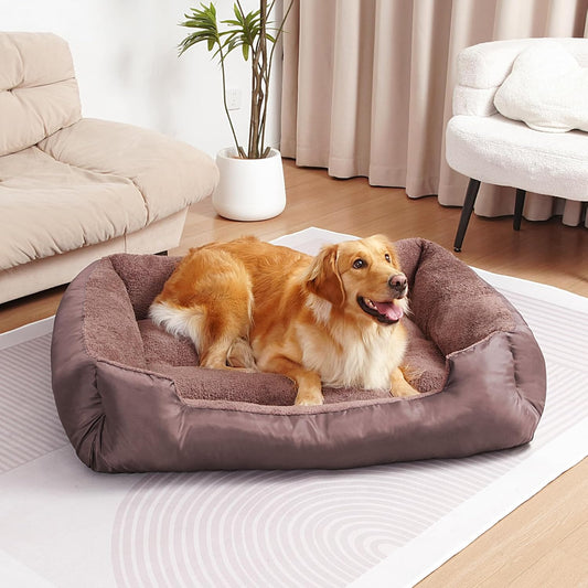 Dog Bed for Large Dogs, Rectangle Washable Orthopedic Pet Bed, Soft Sleeping Puppy Bed, Durable Dog Sofa with Anti-Slip Bottom