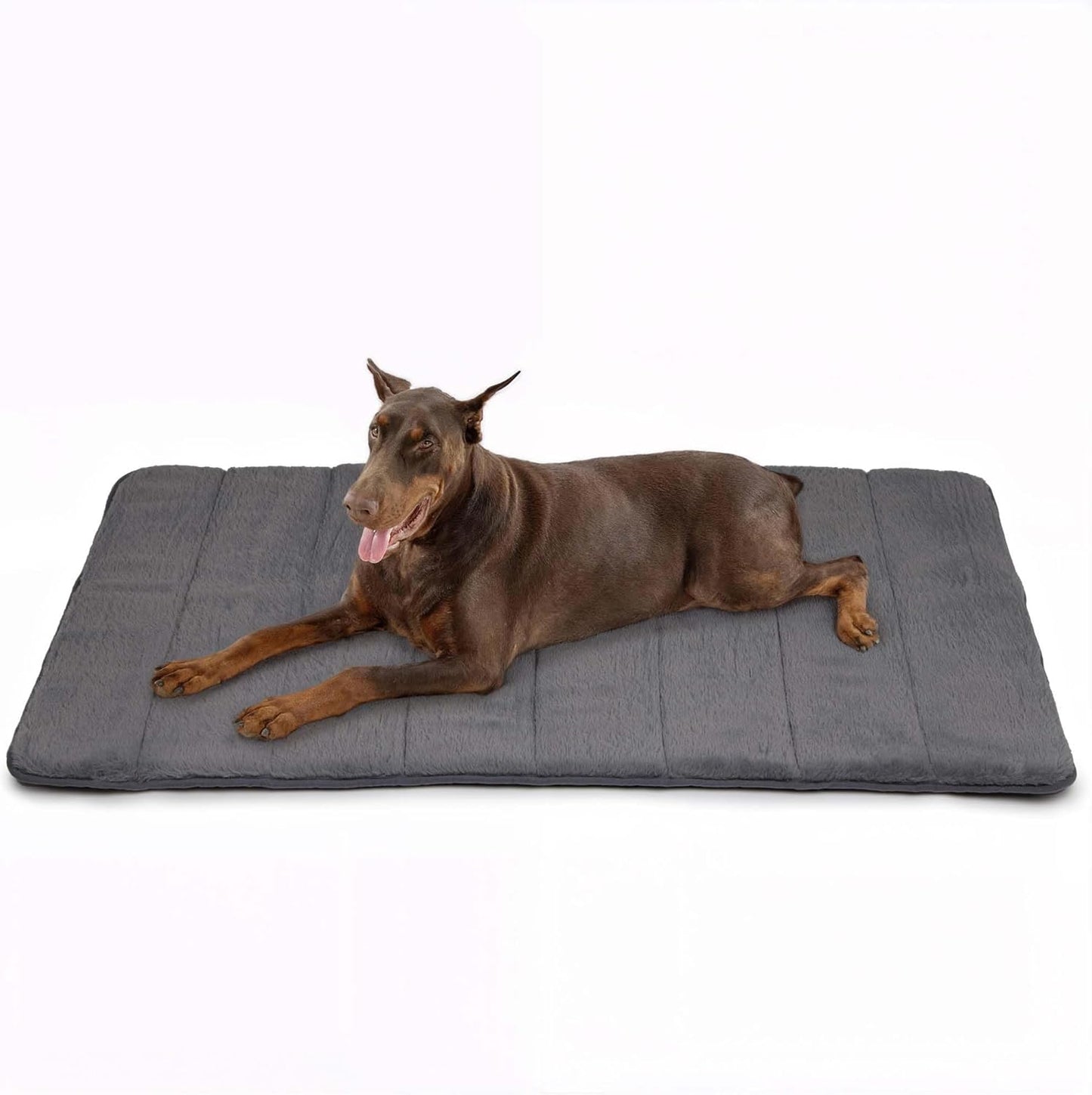 Dog Crate Pad for XX Large Dogs - Orthopedic Dog Bed with Memory Foam, Washable Soft Warm Pet Mat with Non-Slip Bottom, Grey
