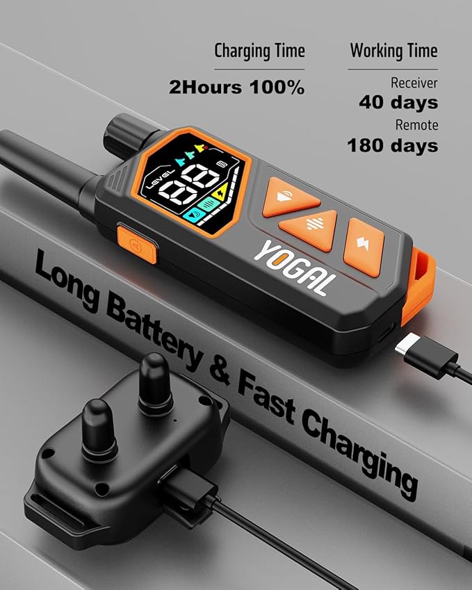 2-in-1 Dog Shock Collar with Remote Control and Automatic Bark Mode - Electric Training Smart Anti Barking Collars for Small Medium Large Dogs E-Collar 3300FT (5-150Lbs) IPX7 Waterproof