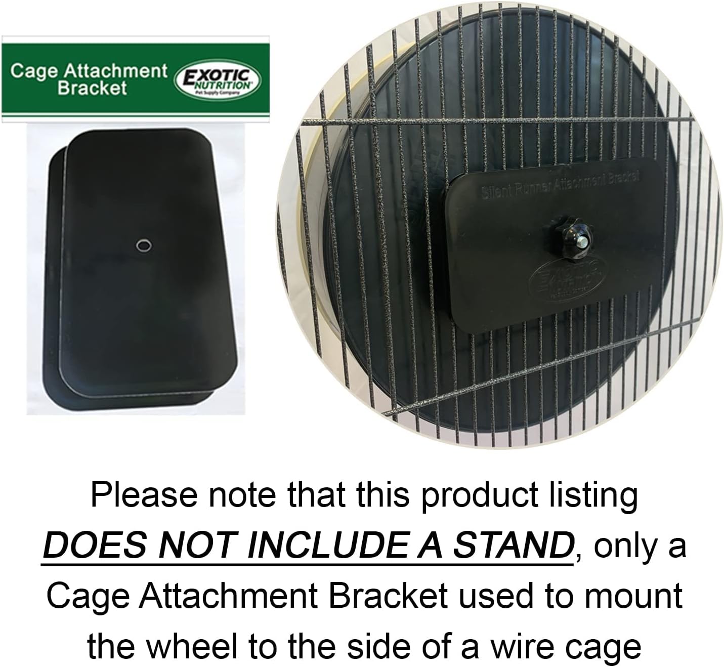 Silent Runner 12" Wide + Cage Attachment (NO Stand) - Silent, Fast, Durable Exercise Wheel - Sugar Gliders, Degus, Rats, Hedgehogs, Prairie Dogs & Small Pets