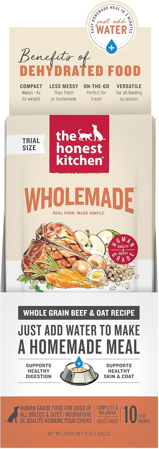 The Honest Kitchen Wholemade™ Whole Grain Beef & Oat Dog Food, 1.5 oz x10