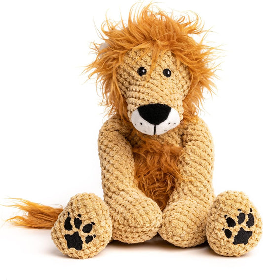 fabdog Floppies Plush Dog Toy - Cute & Durable Squeaky Dog Toys - Best Squeak Toy for Puppies and All Breeds | Ideal Pet Gift| Large Lion
