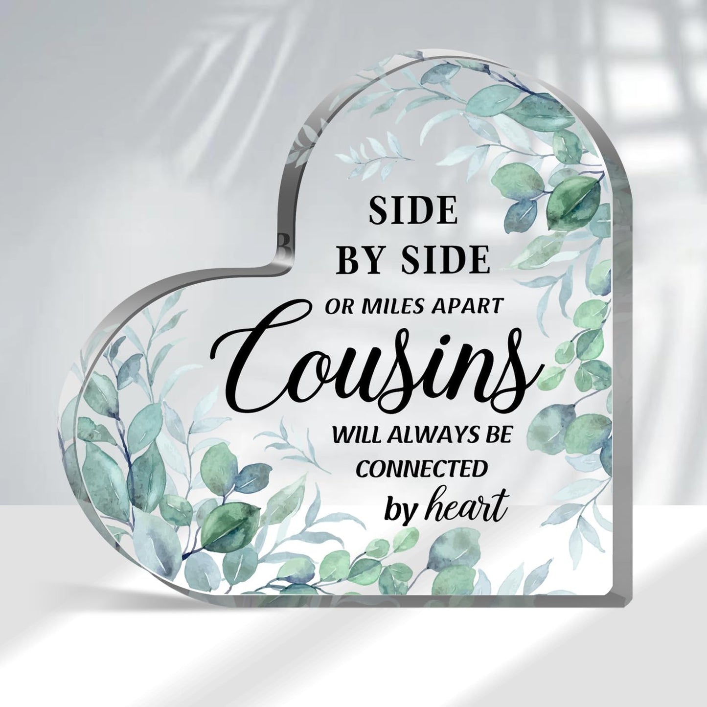 Cousin Gifts for Women, Cousin Birthday Gifts for Women, Heart Acrylic Gifts for Cousins, Best Cousin Ever Gifts, Cousin Birthday Gifts for Cousin Sister, Best Cousin Gifts for Christmas Weddings