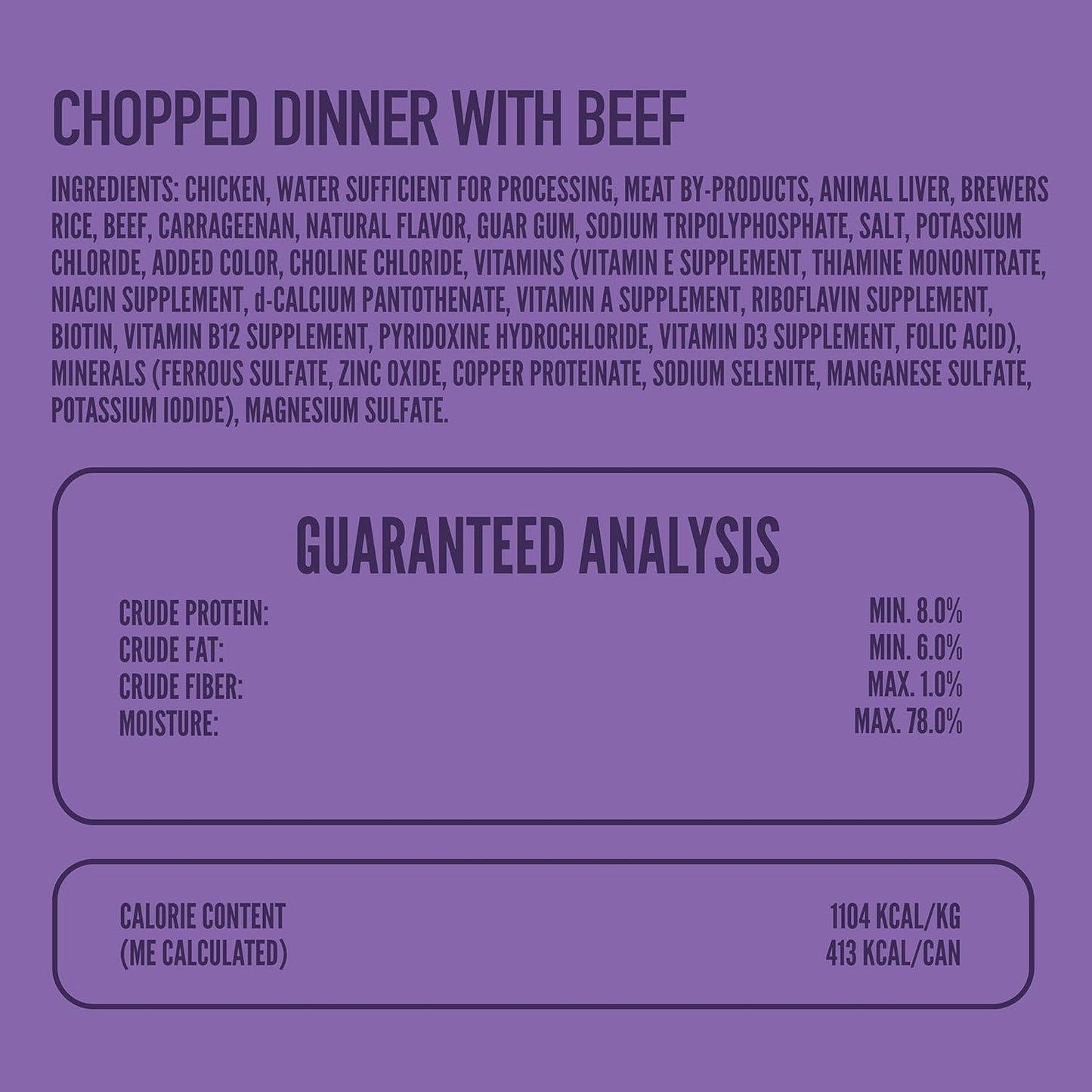 A Strong Heart Wet Dog Food, Chopped Dinner with Beef - 13.2 oz Cans (Pack of 12), Made in The USA with Real Beef