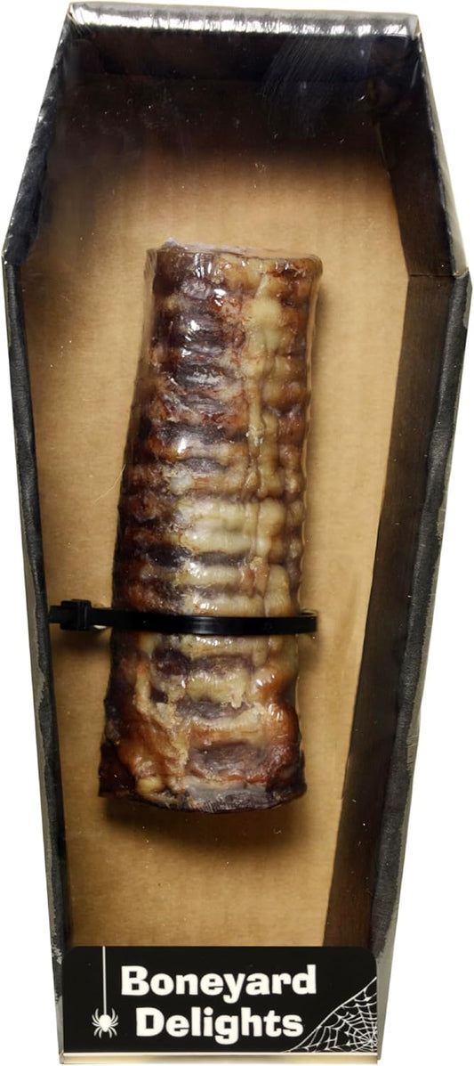 Filled Beef Trachea Dog Treat, for Dogs, Small Coffin Box, Made in The USA (1 Count) - Rawhide Free, No Bone