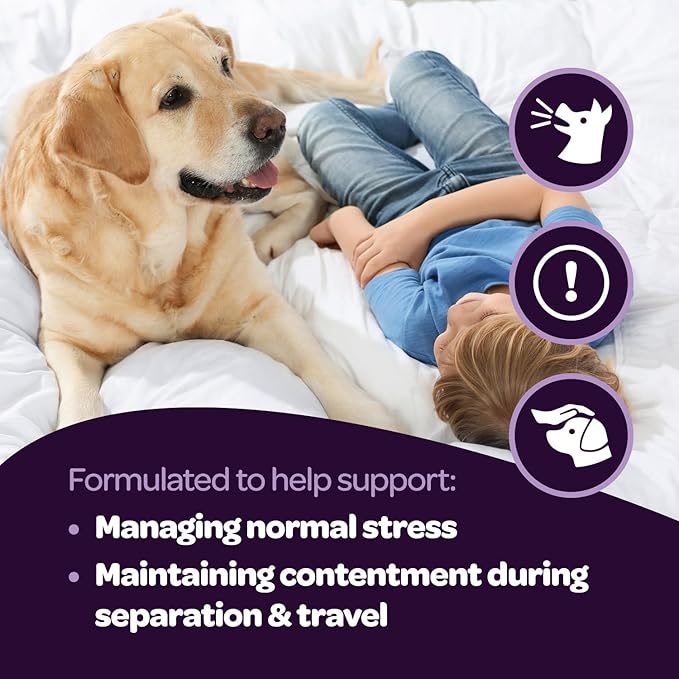 Calming Chews for Dogs | Herbal Dog Calming Chews for Anxiety from Normal and Occasional Stressors Including Separation Storms Grooming & Travel | NASC Certified & Made in The USA | 60 Count