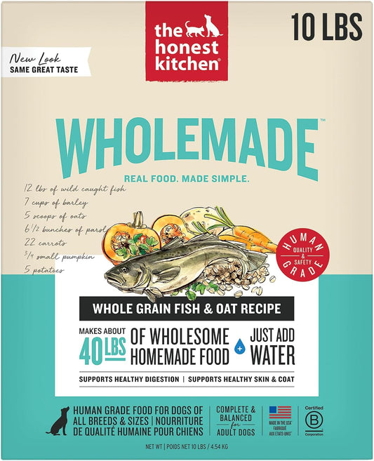 The Honest Kitchen Wholemade™ Whole Grain Fish & Oats Dog Food, 10 lb Box