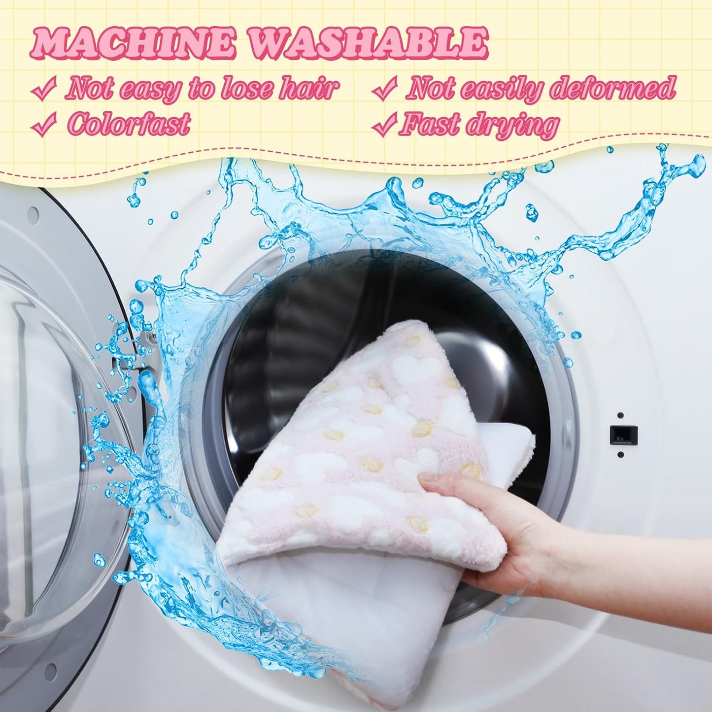 Tudomro 10 Pcs Guinea Pig Bed Mat with Cleaning Dustpan Brush 15" x 11" Animal Bedding Fleece Bunny Sleeping Pad for Small Dogs Cats Rats Hedgehogs Ferrets Hamster Indoor(Heart Bear)