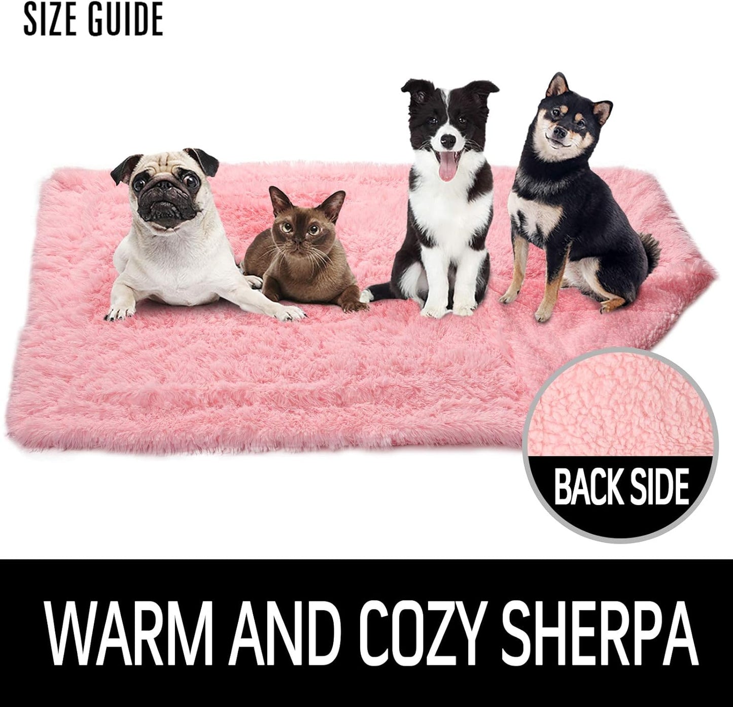 LOCHAS Luxury Fluffy Dog Blanket, Extra Soft and Warm Sherpa Fleece Pet Blankets for Dogs Cats, Plush Furry Faux Fur Puppy Throw Cover, 30''x40'' Pink