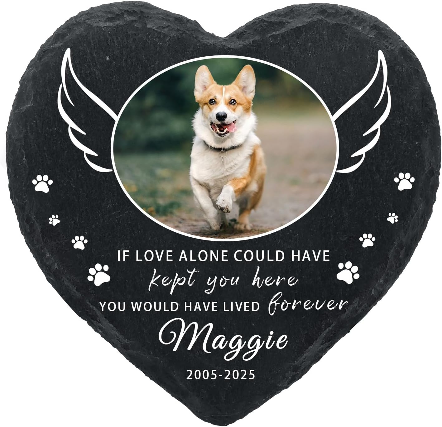 Dog Memorial Gifts for Loss of Dog Cat,Personalized Pet Memorial Stone with Photo Name,Custom Pet Remembrance Gifts,Cat Memorial Sympathy Gift,Dog Passing Away Gifts,Memorial Plaques for Dogs