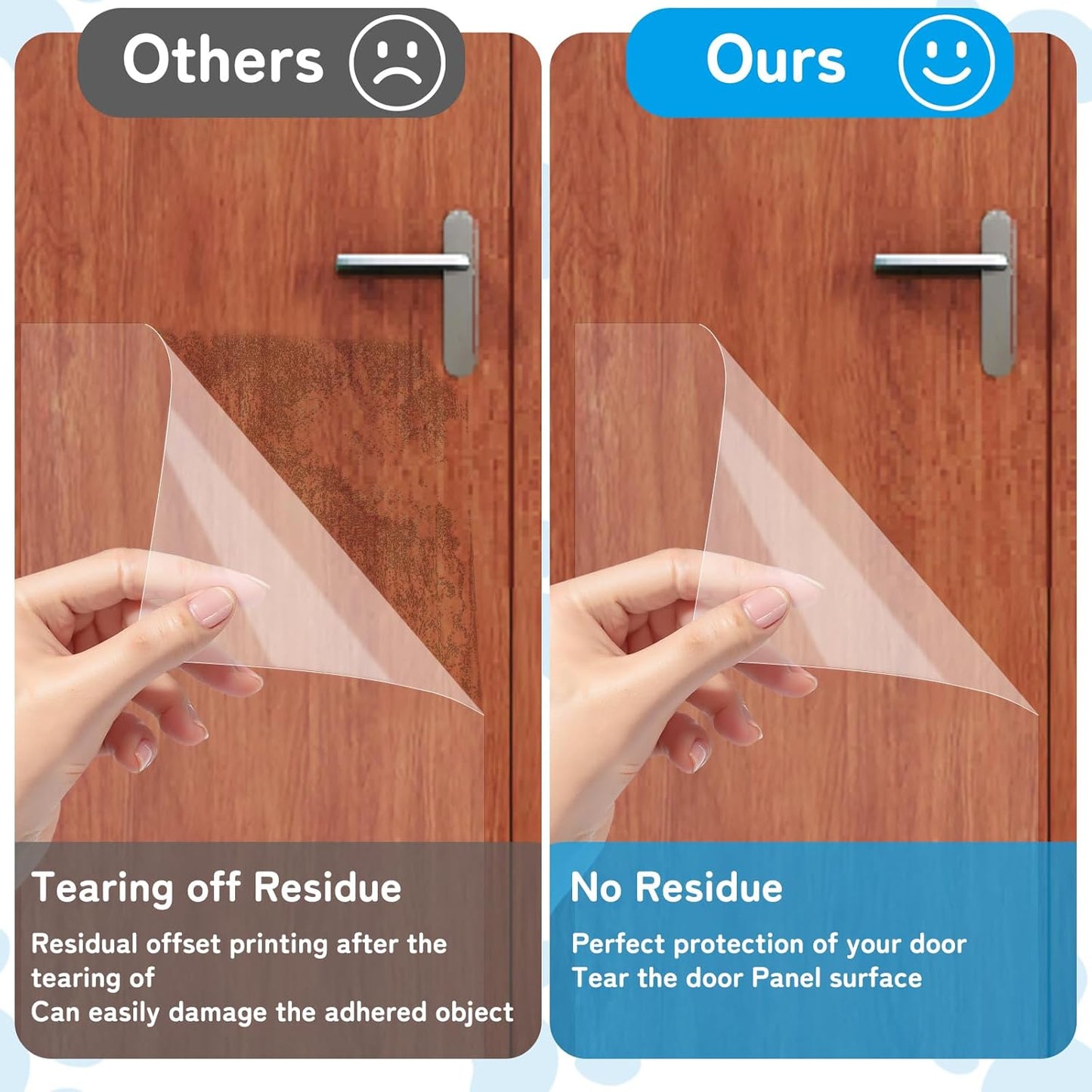 Door Protector from Dog Scratching, Cat Scratch Protector 8.3" x 200" Self-Adhesive Single Side Door Frame Furniture Protectors from Cats Dogs Scratch, Clear (200 X 8.2 INCH)