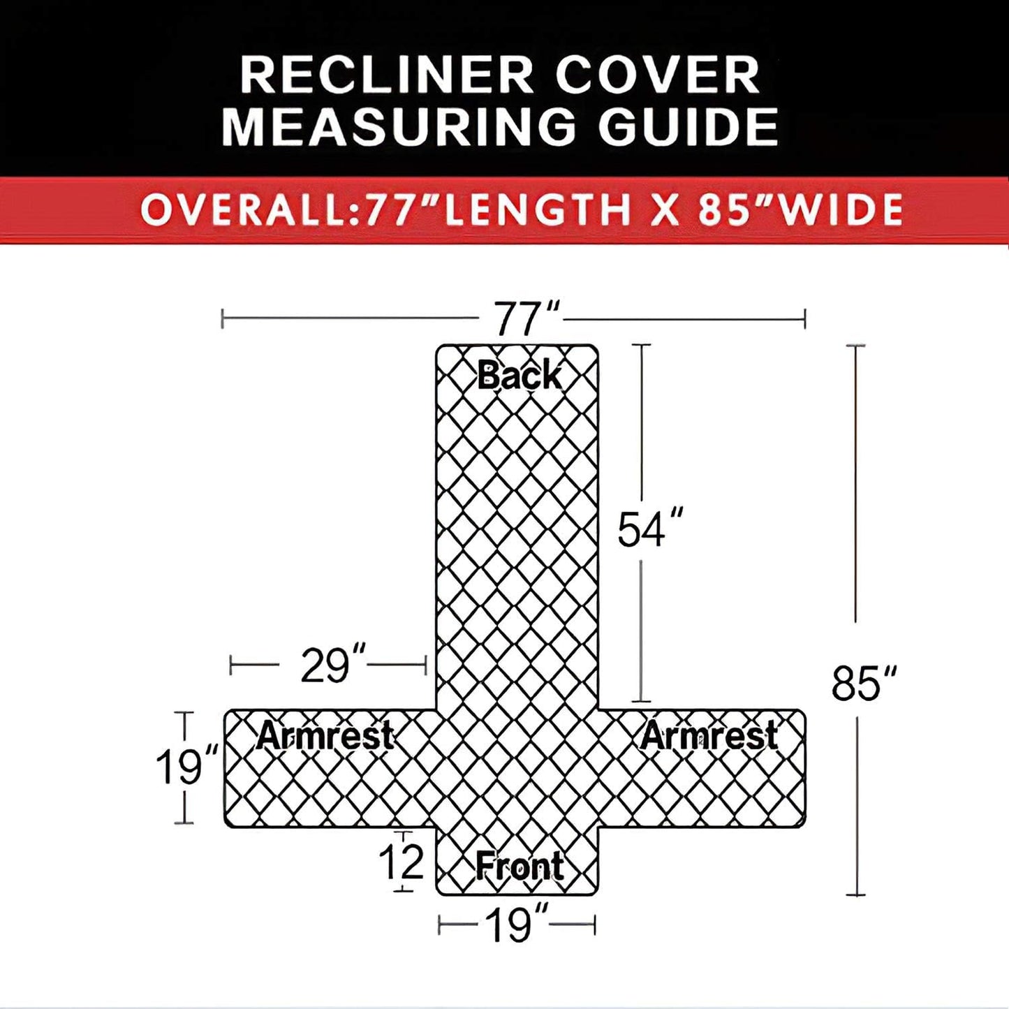 Easy-Going Recliner Chair Slipcover Reversible Sofa Cover Water Resistant Couch Cover Furniture Protector with Elastic Straps for Pets Dog (Recliner, Light Gray/Light Gray)