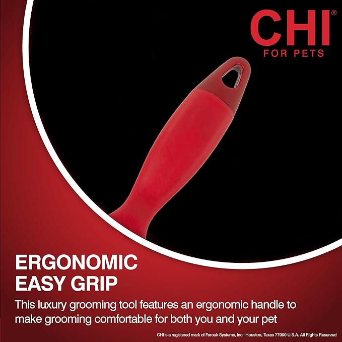 CHI for Dogs Rubber Fur Accumulator Brush - Multi-Use Dog Grooming Tool for Loose Hair and Lint - Effective Fur and Lint Remover for Furniture, Clothing, and Car Seats - Easy to Clean