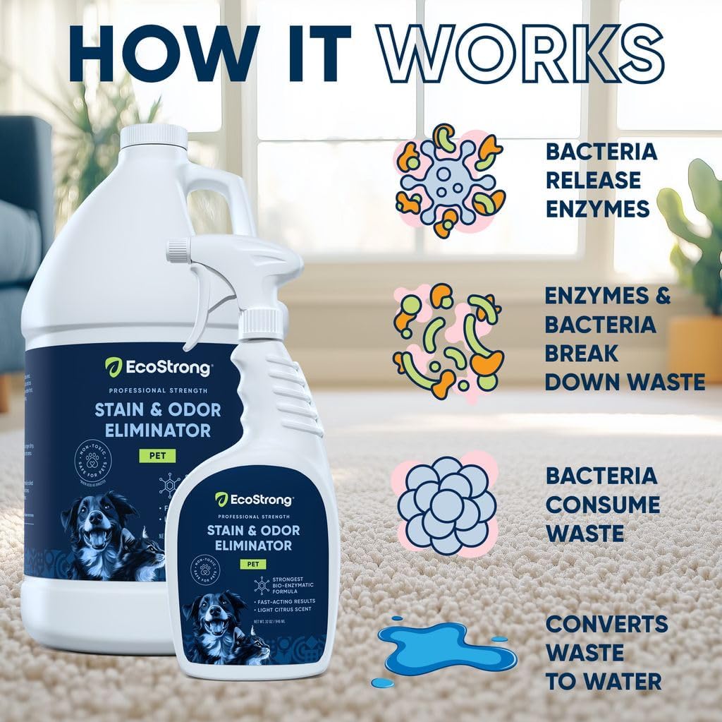 Pet Stain and Odor Remover - Cat Urine Enzyme Cleaner Destroyer, Urine Destroyer for Dogs, Pet Urine Enzyme Cleaner - 160 Oz