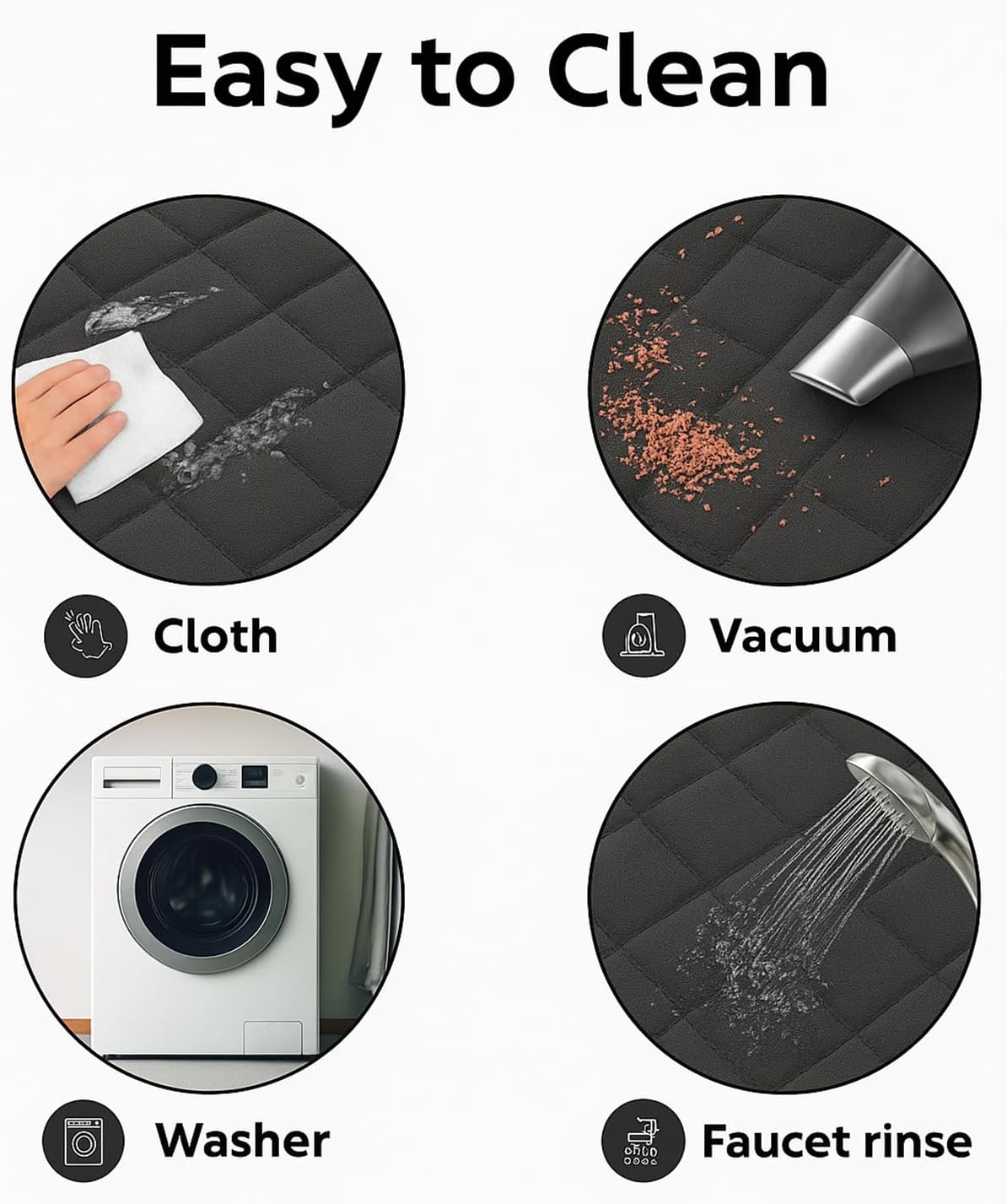 Waterproof Dog Car Seat Cover with Belt for Back Seat - Washable Pet Protector Accessories for Cars, Trucks, SUVs, and Bench Seats - Auto Backseat Hammock for Small & Large Dogs